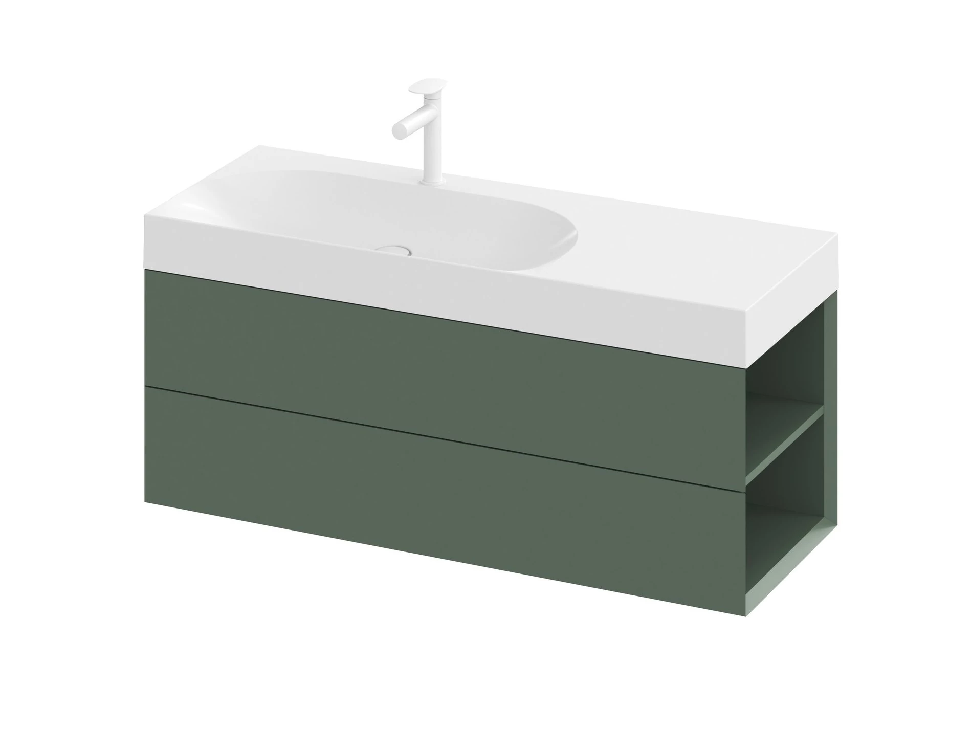 RAVAK SD Lite 120 J fürdőszobai szekrény mosdó alá Grey Green