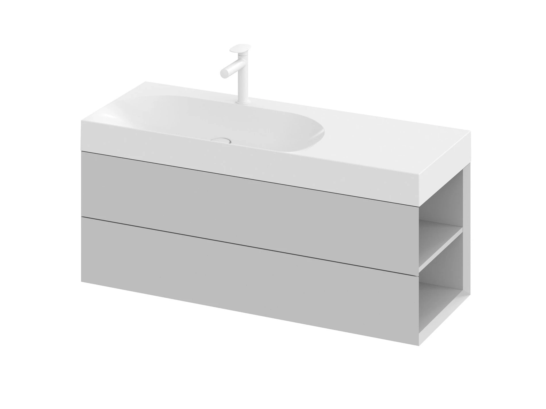 RAVAK SD Lite 120 J fürdőszobai szekrény mosdó alá Smoke Grey