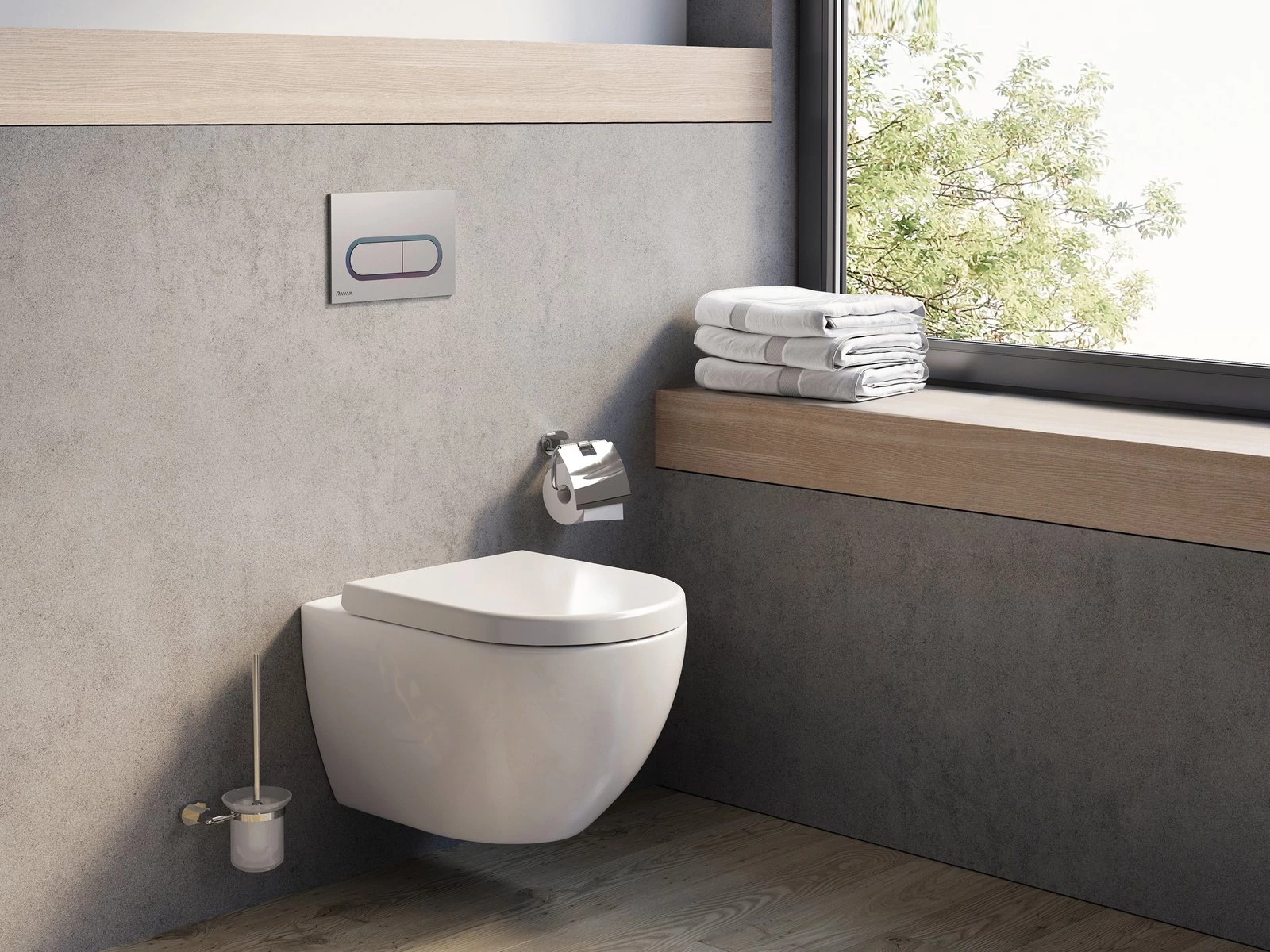 RAVAK Uni Chrome WC Rim fehér