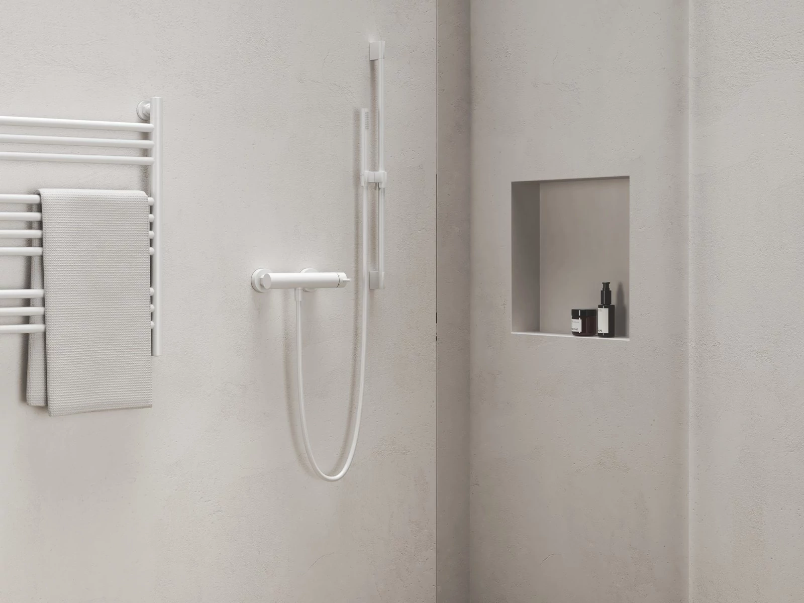 RAVAK Espirit fali zuhanycsaptelep szett nélkül ES 032.10WV, White Velvet