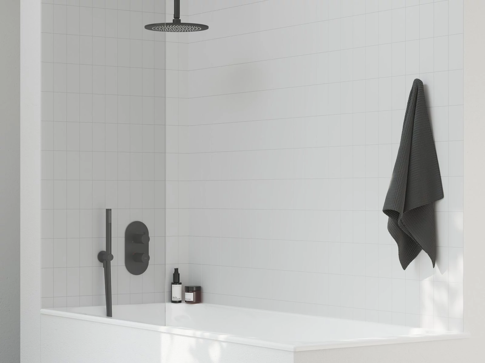RAVAK Espirit termosztátos falba süllyesztett csaptelep, háromutas, belső egység nélkül ES 067.20BLM.O3.RB07C, Black Matt