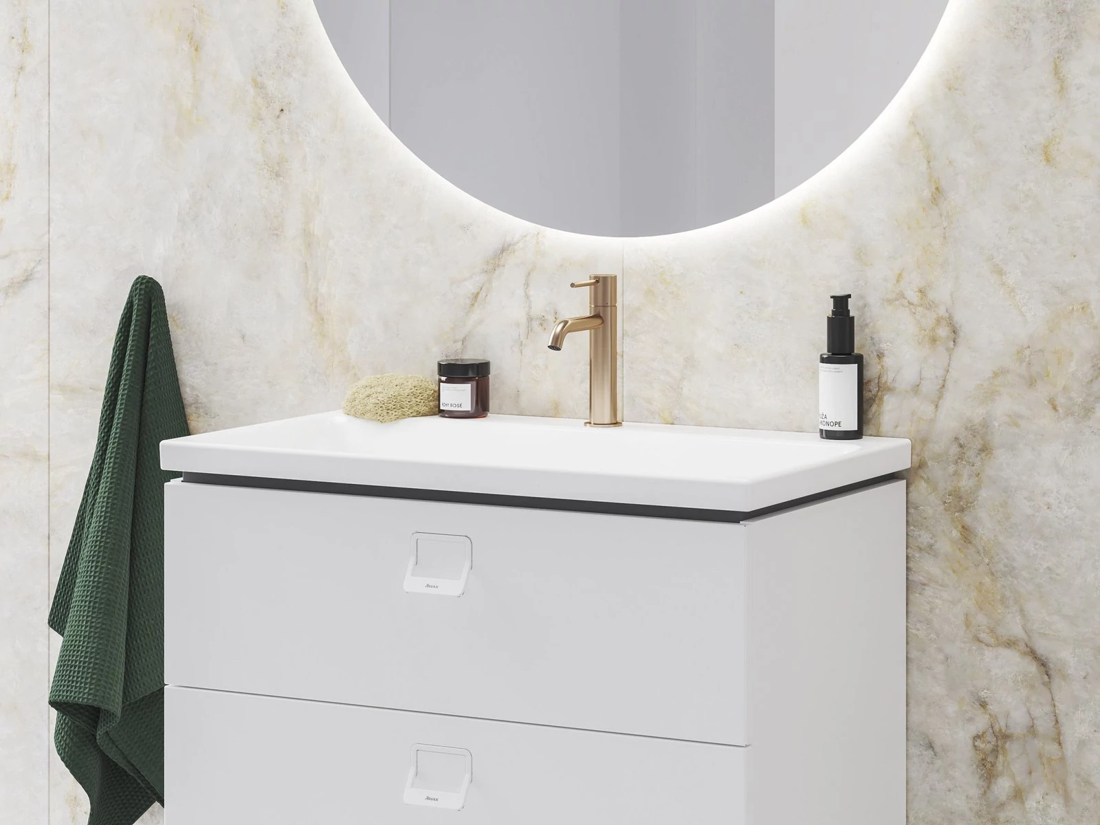 RAVAK Espirit álló mosdócsaptelep 190 mm leeresztő nélkül ES 012.60RGB, Rose Gold Brushed
