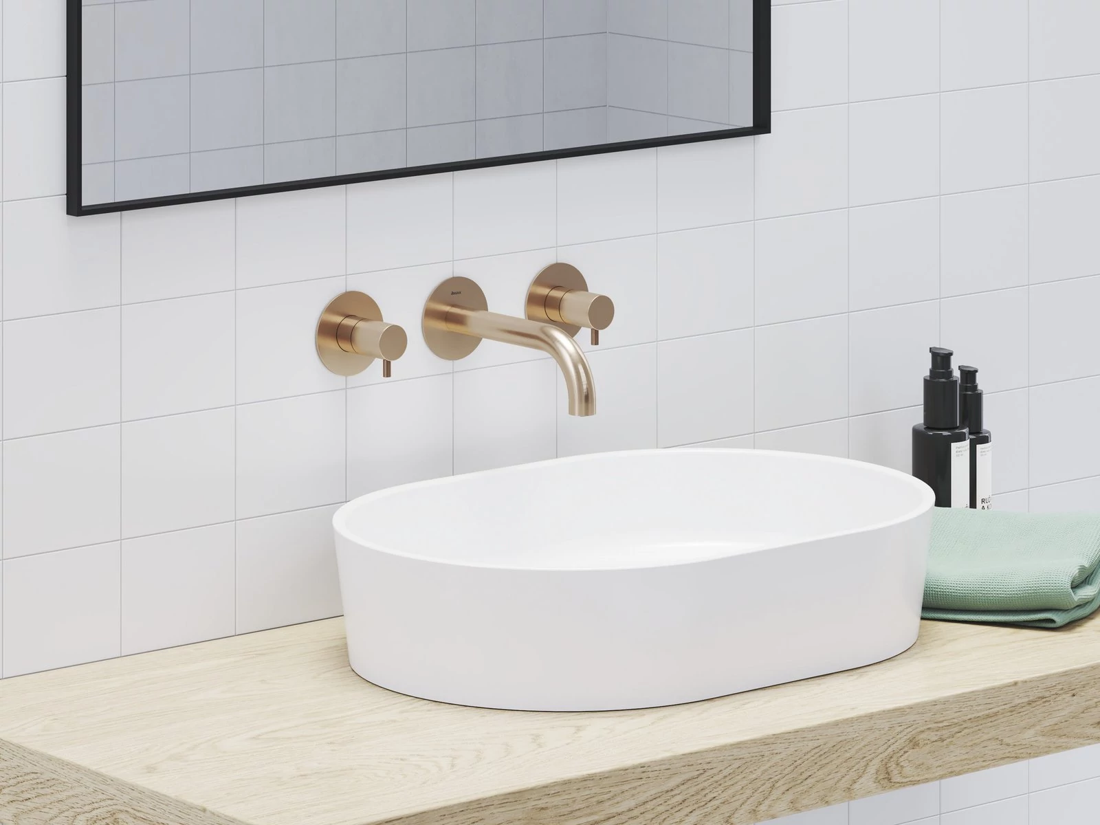 RAVAK Espirit falba süllyesztett mosdócsaptelep belső egységgel ES 019.60RGB.O1, Rose Gold Brushed