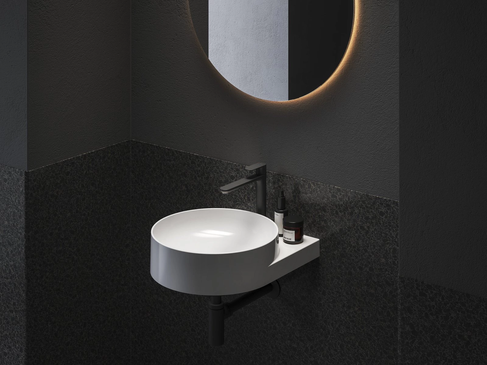 RAVAK Eleganta álló mosdócsaptelep 220 mm leeresztő nélkül EL 014.20BLM, Black Matt