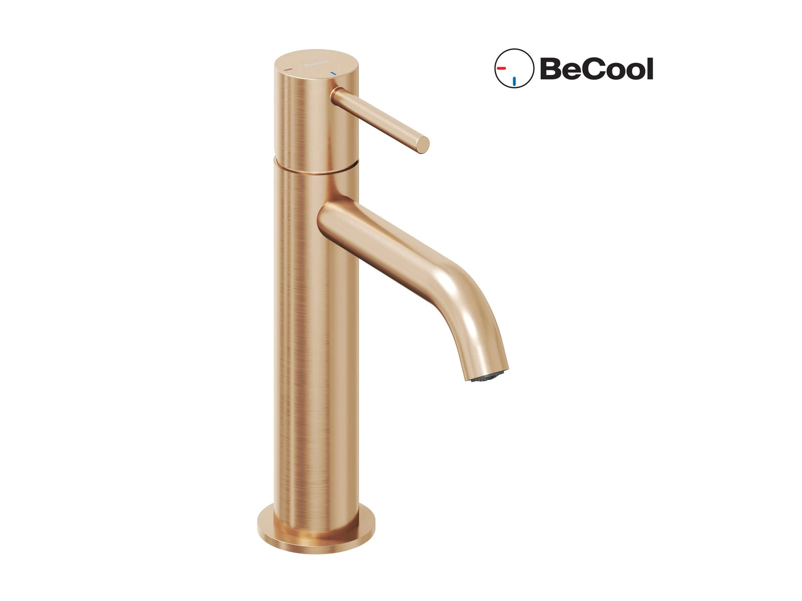 RAVAK Espirit álló mosdócsaptelep BeCool 190 mm leeresztő nélkül ES 012.61RGB, Rose Gold Brushed