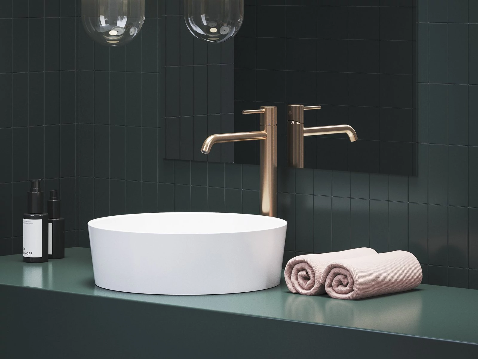 RAVAK Espirit álló mosdócsaptelep BeCool 340 mm leeresztő nélkül ES 015.61RGB, Rose Gold Brushed