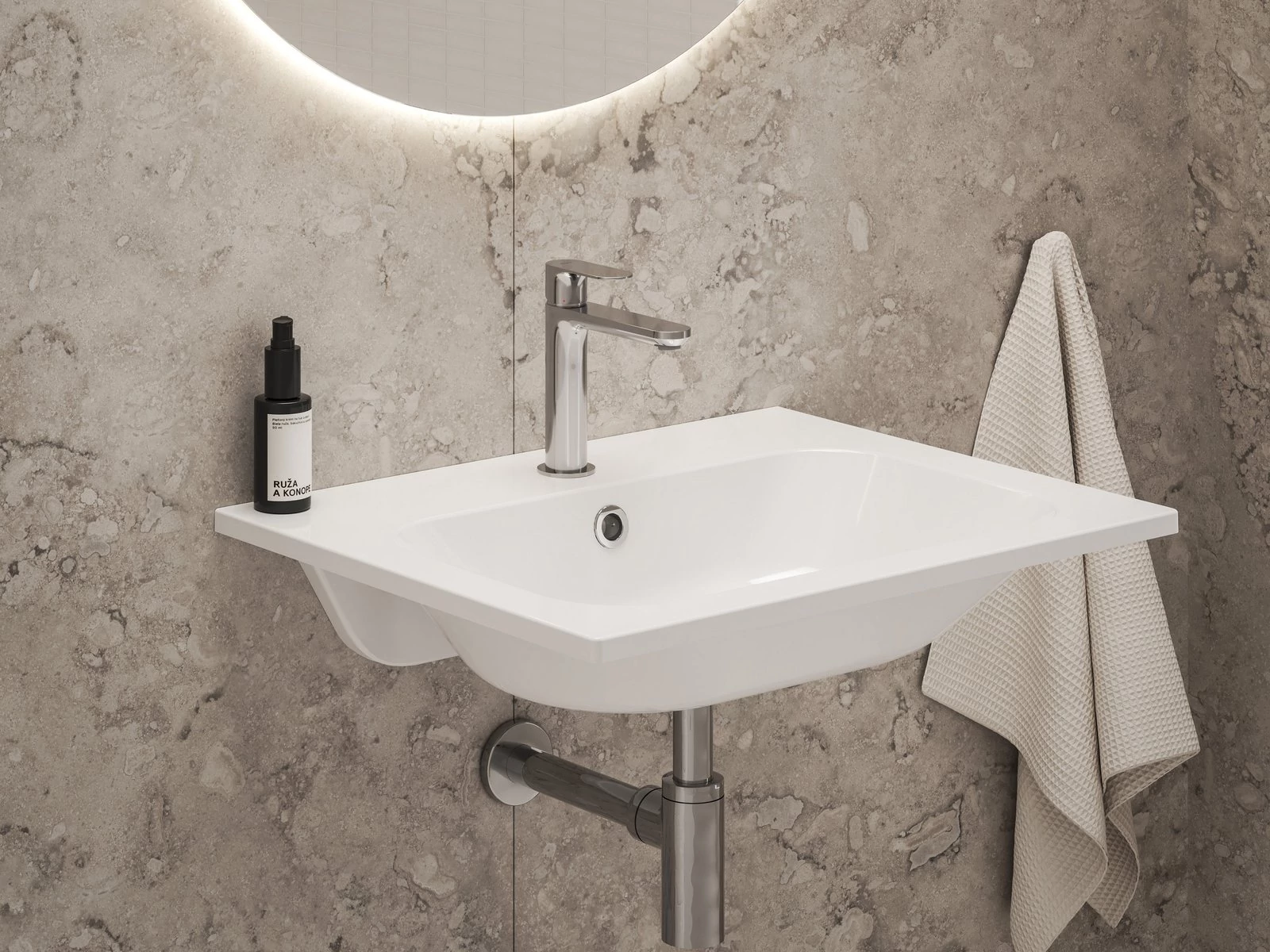 RAVAK Eleganta álló mosdócsaptelep BeCool 174 mm leeresztő nélkül EL 012.01CR, Chrome