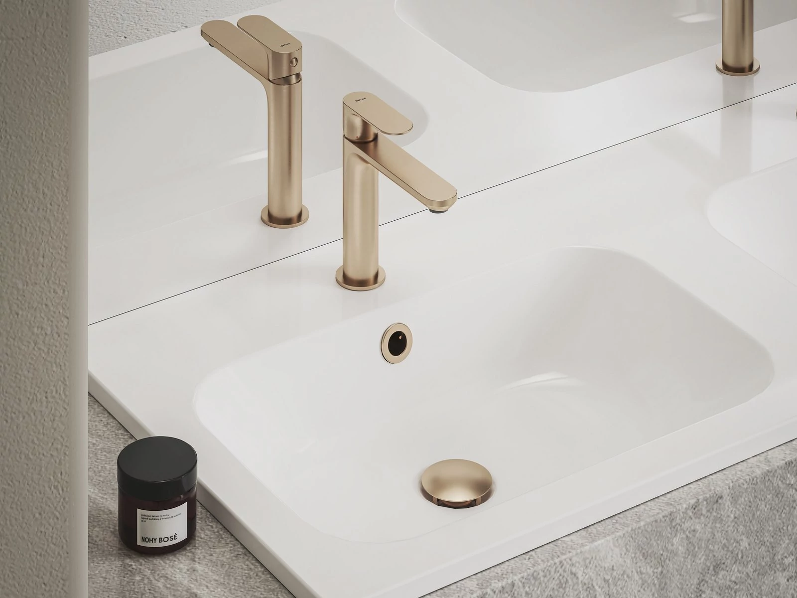 RAVAK Eleganta álló mosdócsaptelep BeCool 174 mm leeresztő nélkül EL 012.61RGB, Rose Gold Brushed