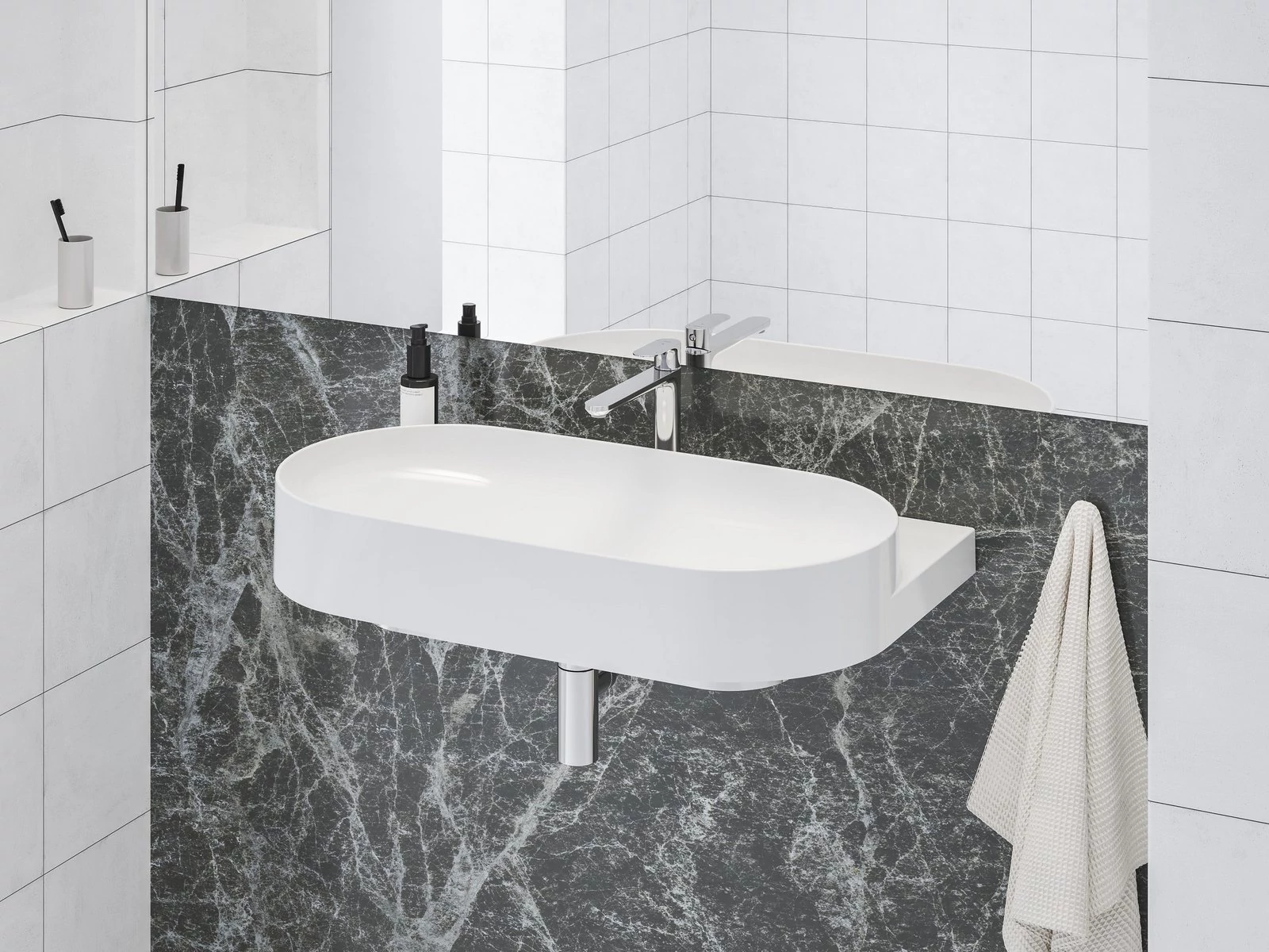 RAVAK Eleganta álló mosdócsaptelep BeCool 220 mm leeresztő nélkül EL 014.01CR, Chrome