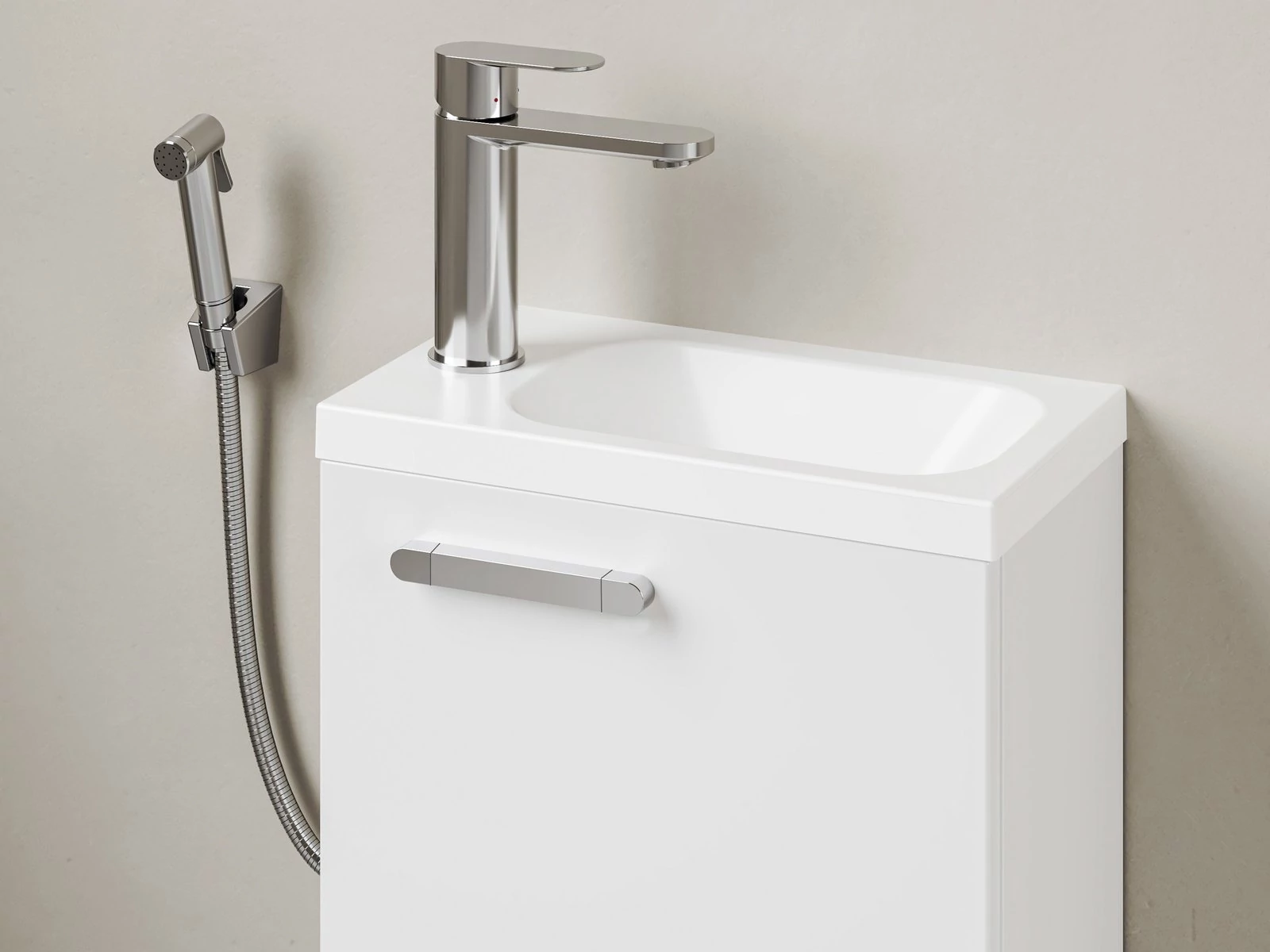 RAVAK Chrome II álló mosdócsaptelep bidézuhannyal 175 mm, leeresztő nélkül CR II 112.00CR, króm