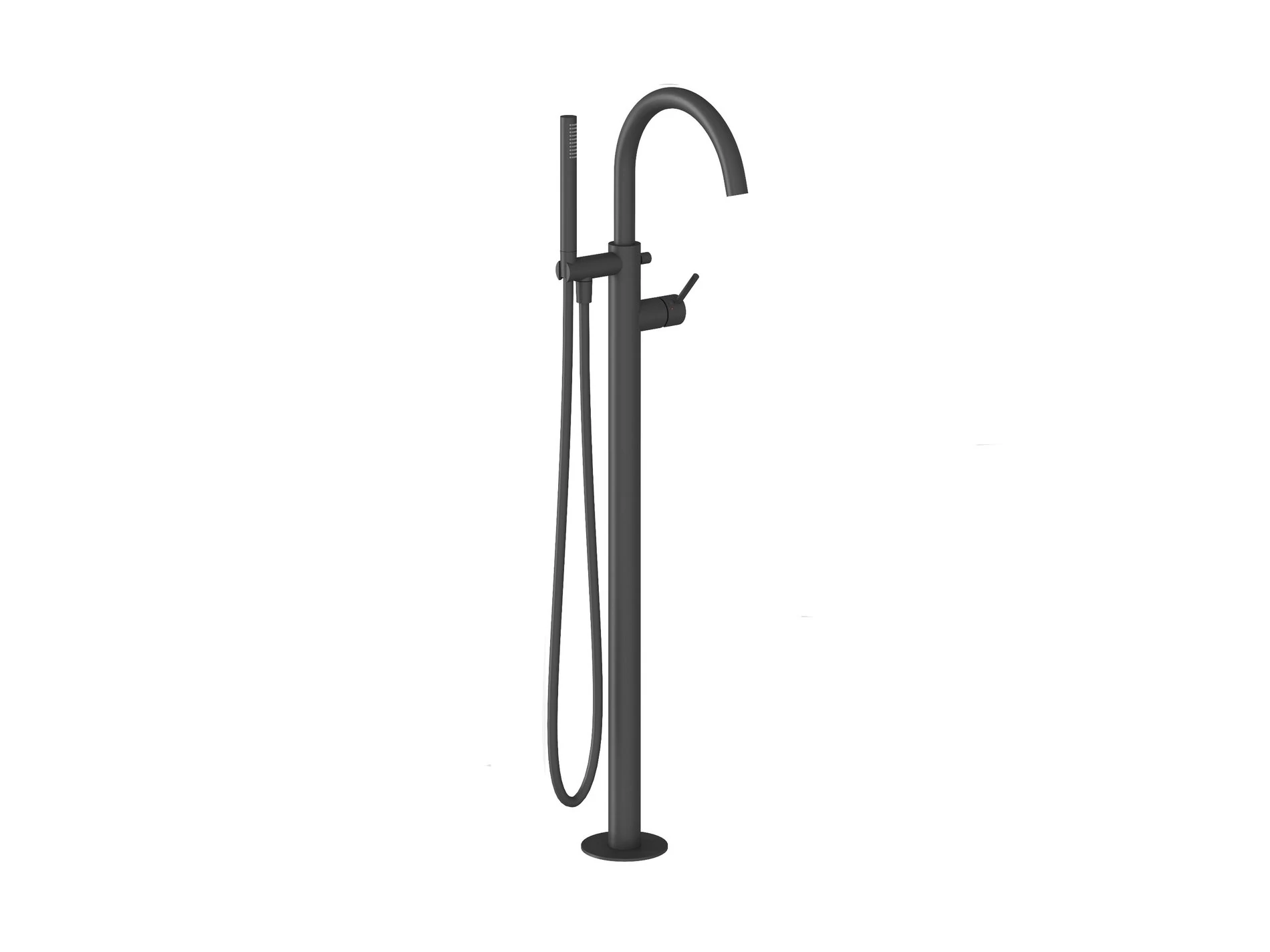 RAVAK Espirit padlón álló kádcsaptelep szettel ES 080.20BLM.RB07G, Black Matt