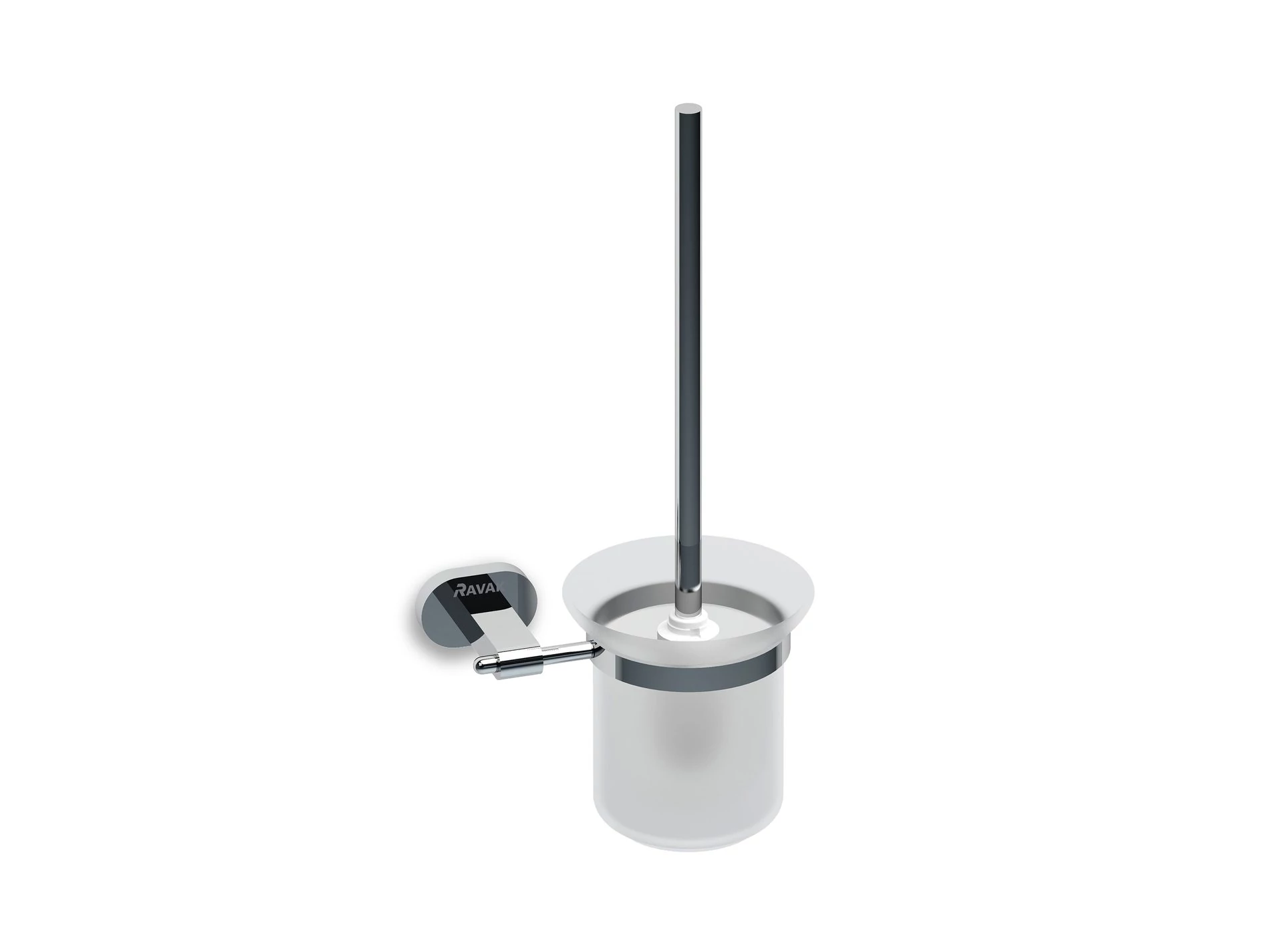RAVAK Chrome fali WC kefe tartó (üveg) CR 410.00CR, króm
