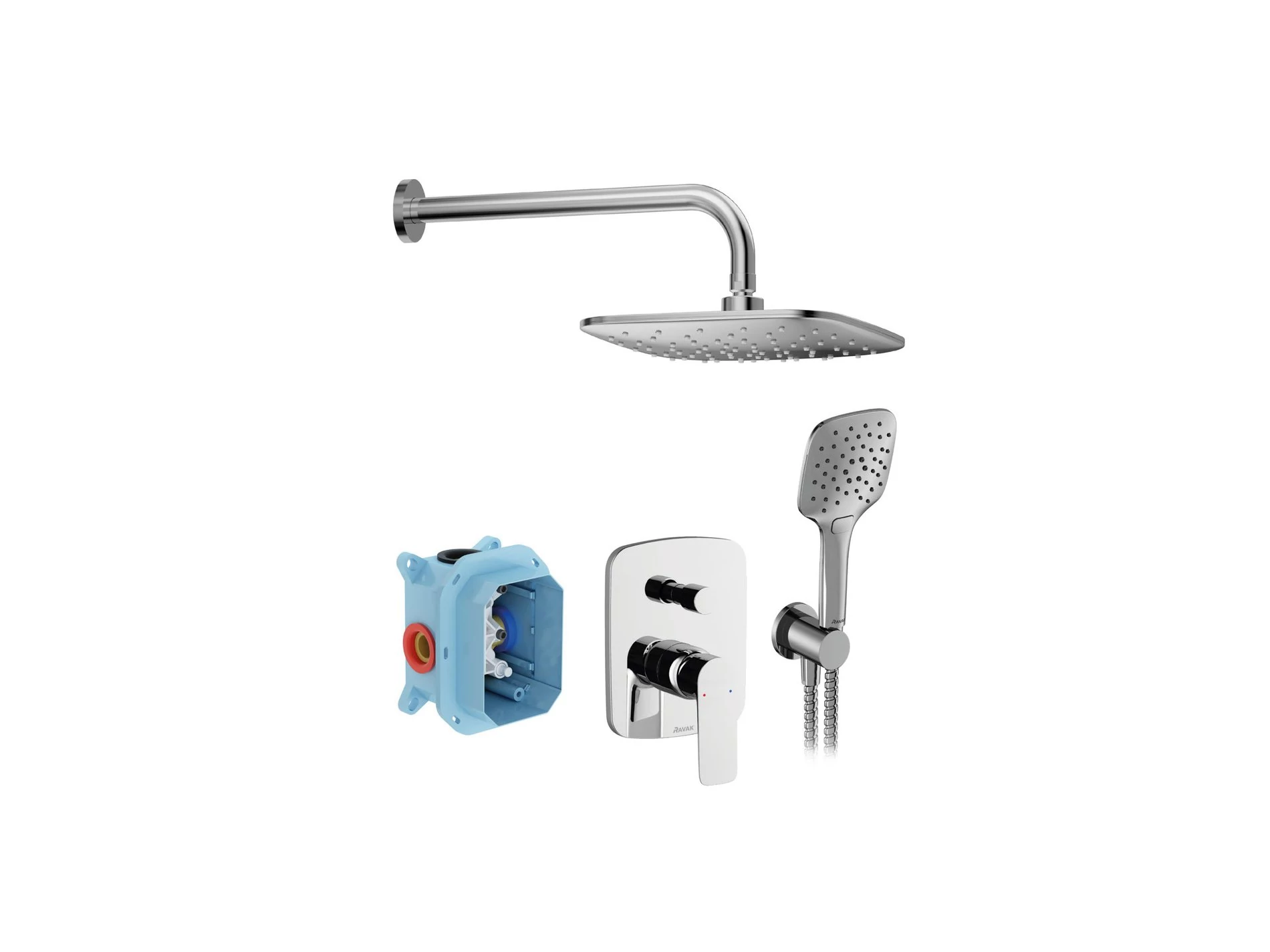 RAVAK Classic falsík alatti zuhanyszett CL 091.00CR.O2.RB070, króm