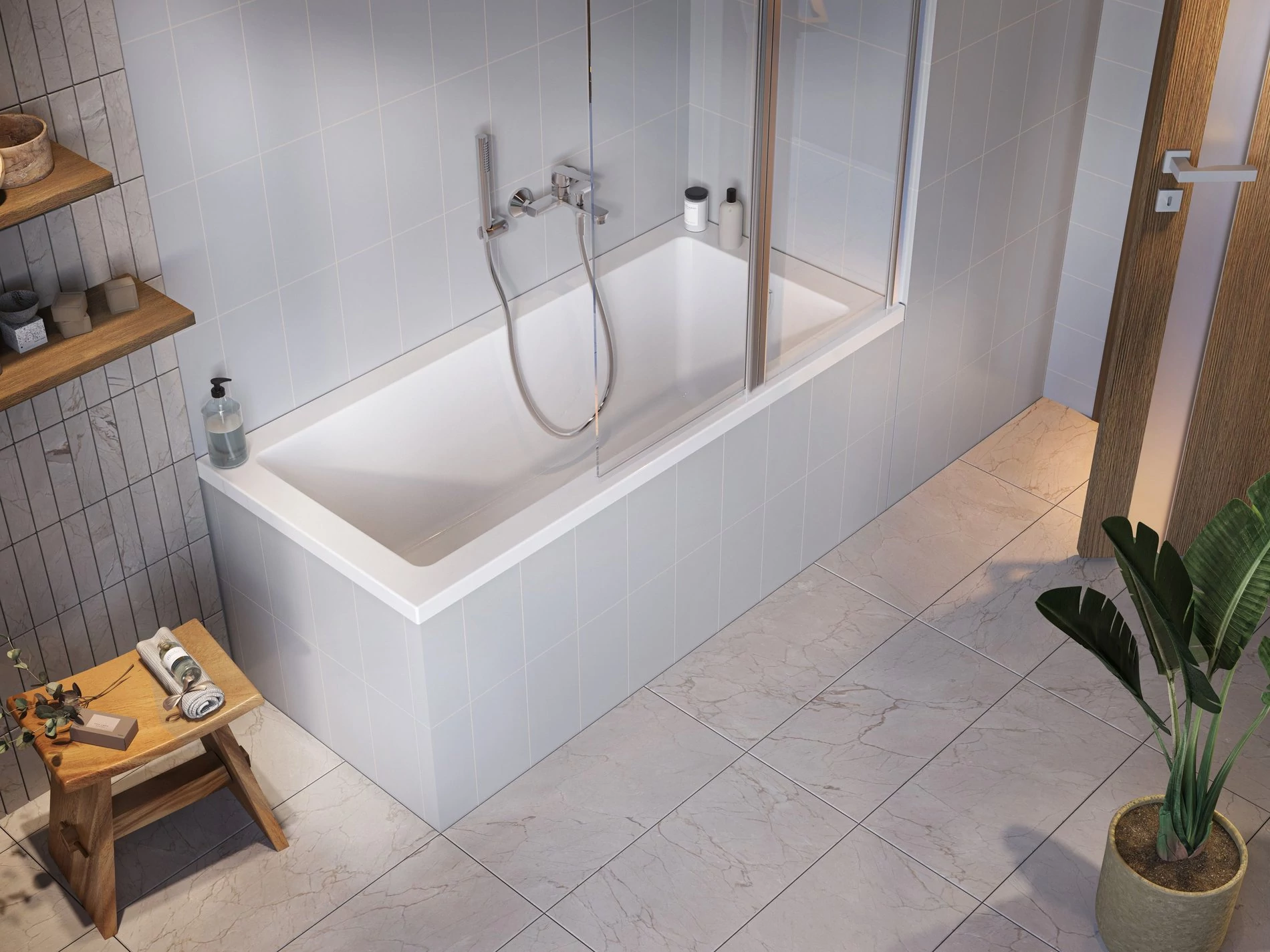 RAVAK Natural 170x75 akrilkád fehér