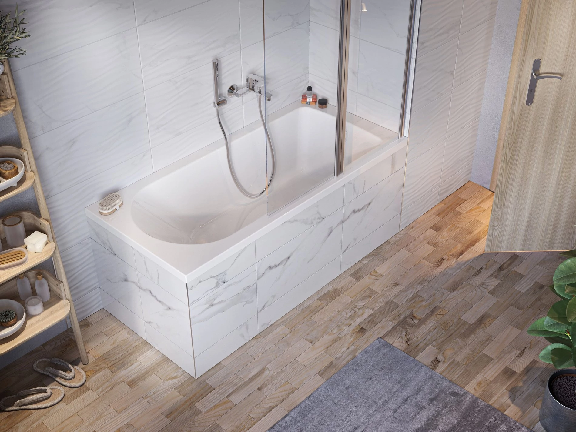 RAVAK Flow 170x75 akrilkád fehér