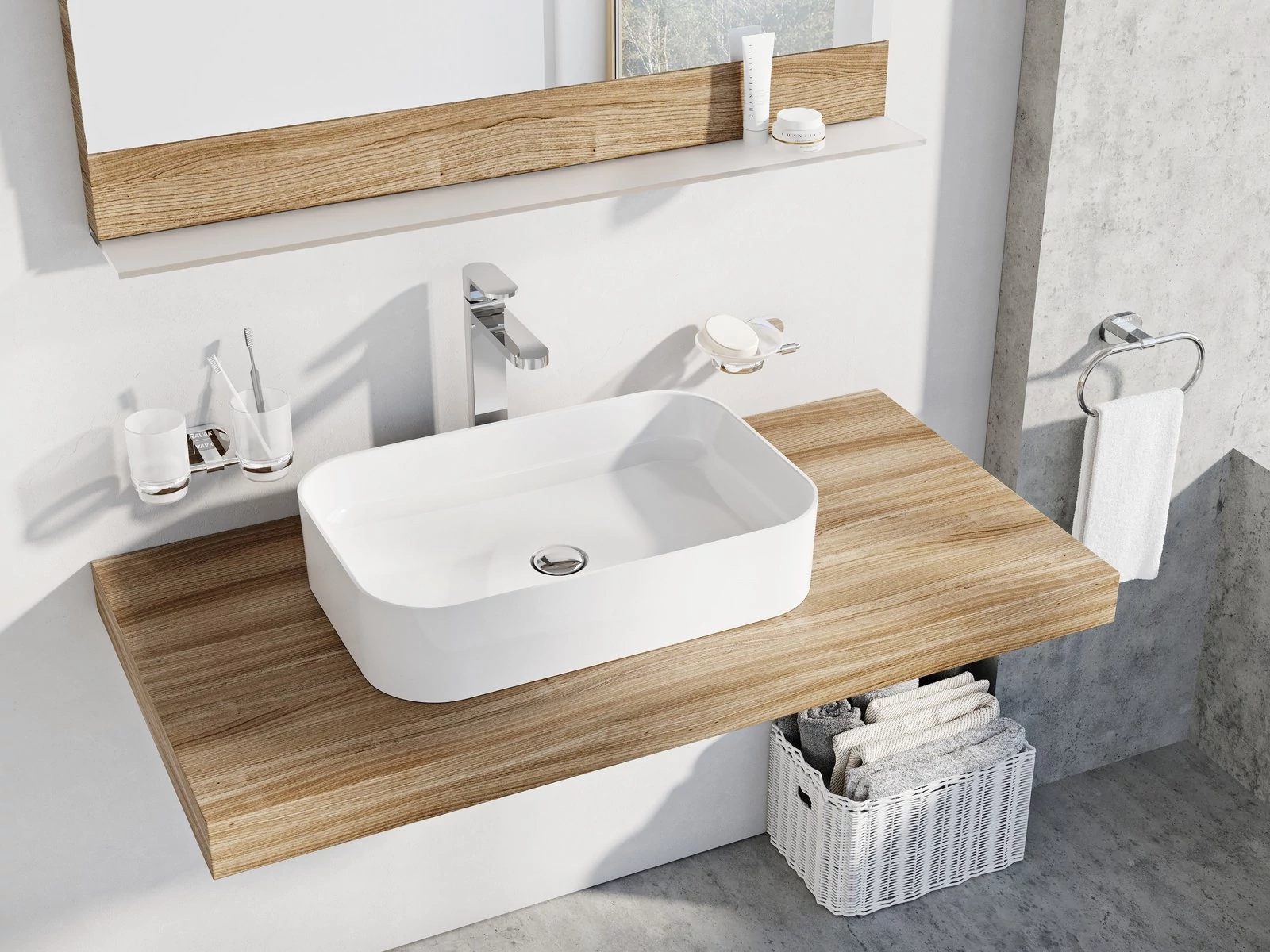 RAVAK Ceramic 55 SLIM R kerámia mosdó fehér