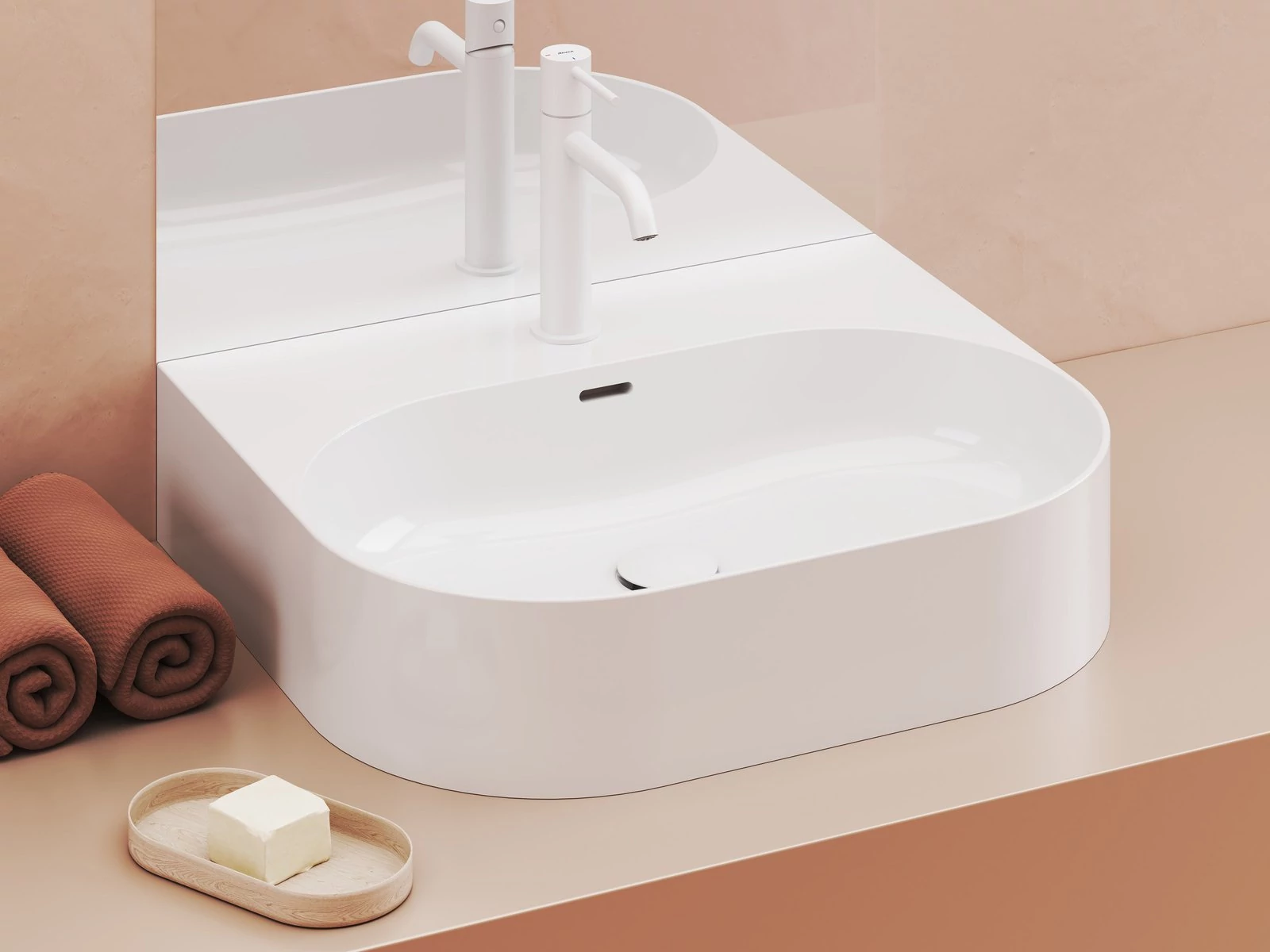 RAVAK Ceramic 55 O Slim Wall kerámia mosdó fehér