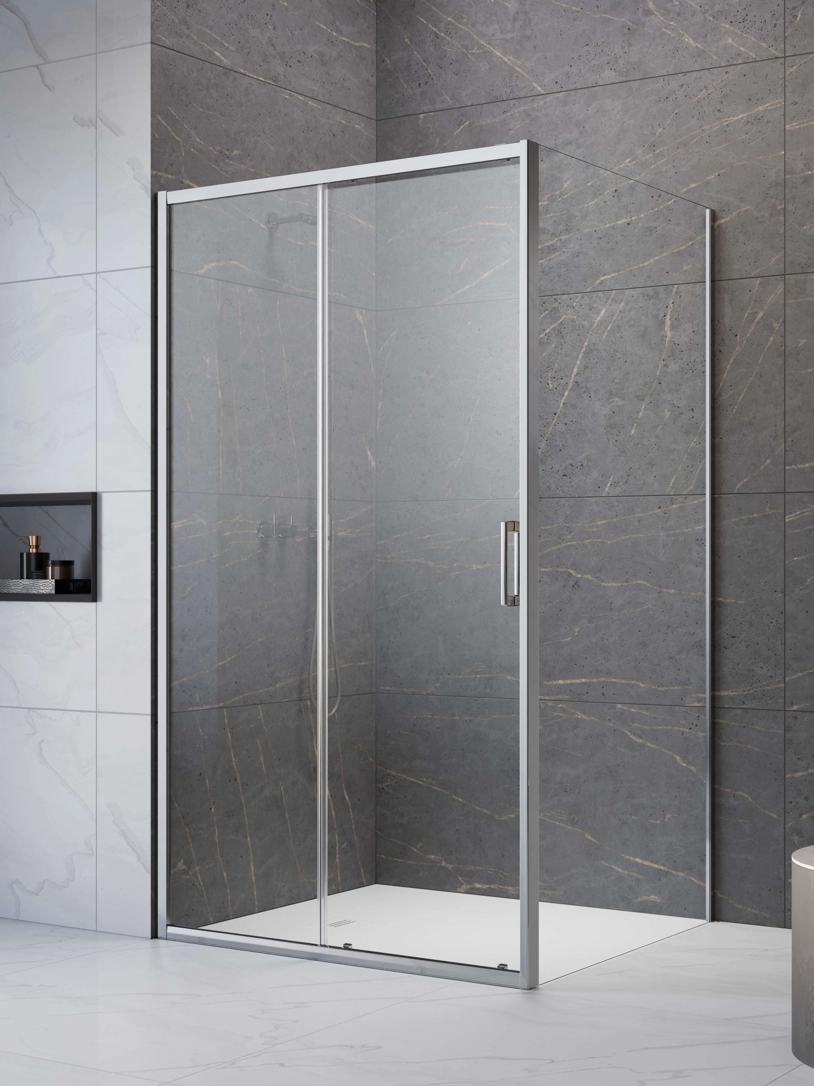 RADAWAY Premium Pro KDJ szögletes zuhanykabin 100x100 átlátszó balos