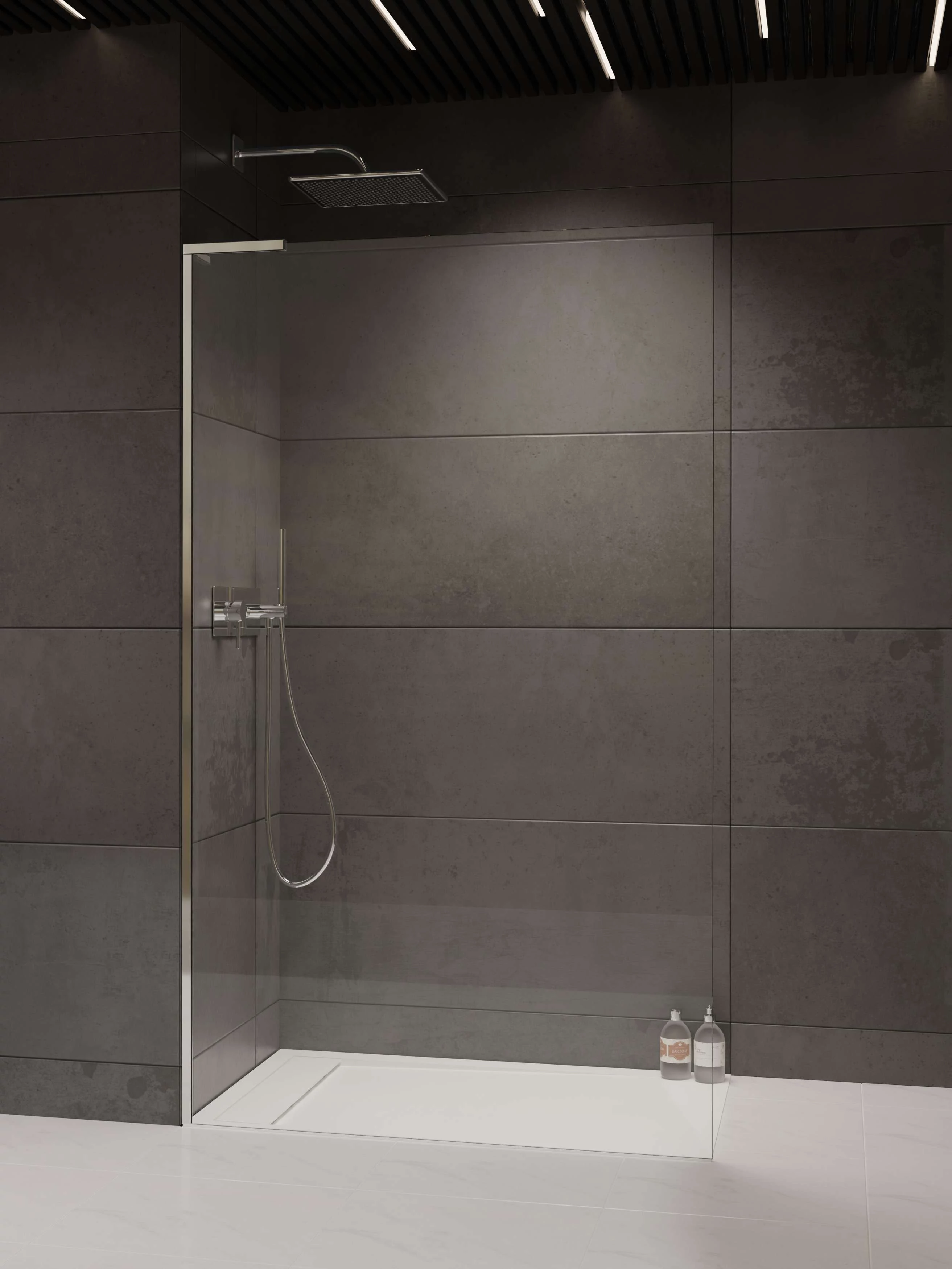 RADAWAY Modo SL II Walk-in zuhanyfal 80 átlátszó jobbos