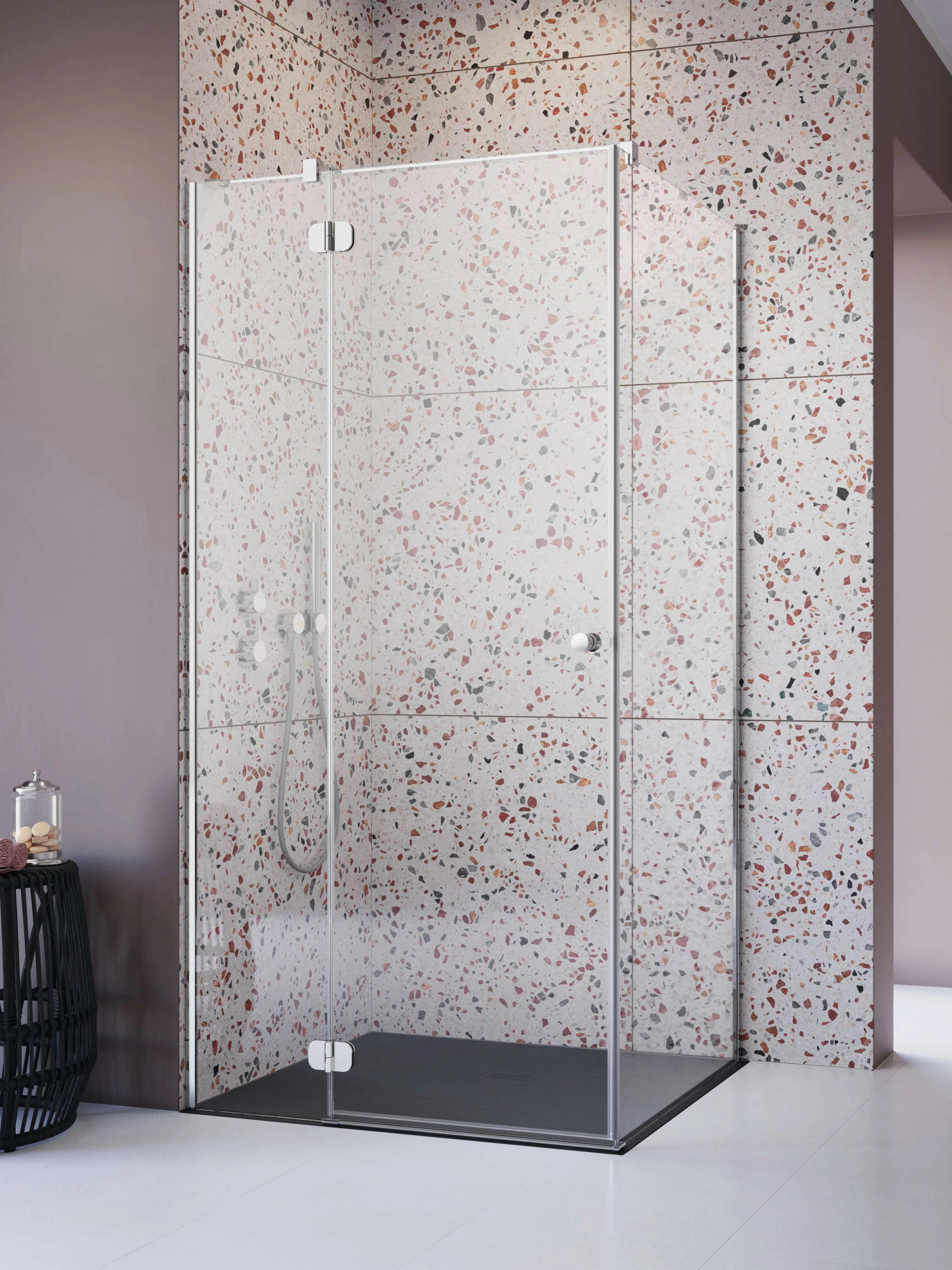RADAWAY Torrenta KDJ szögletes zuhanykabin 90x90 átlátszó balos