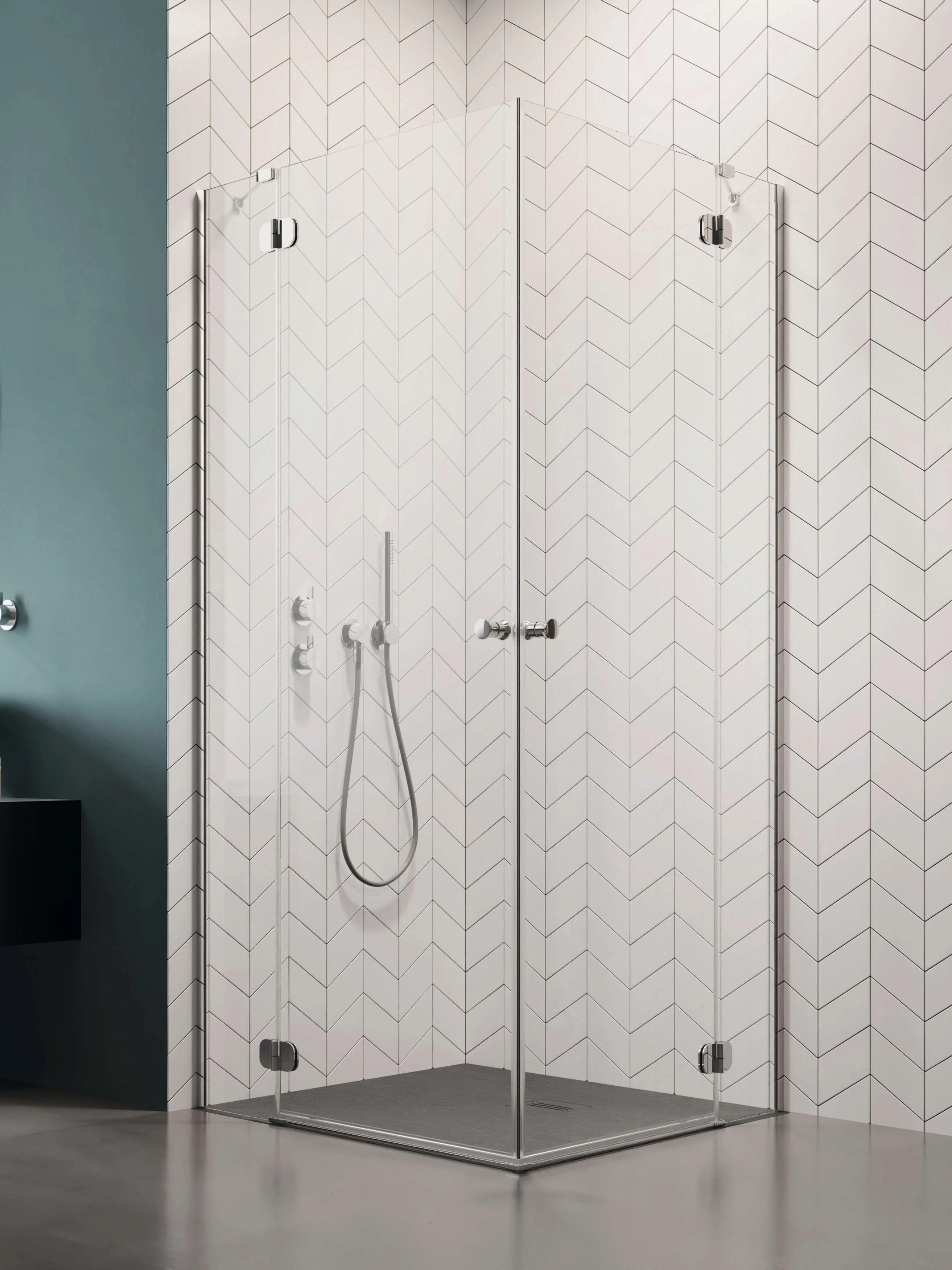 RADAWAY Torrenta KDD szögletes zuhanykabin 90x90 átlátszó