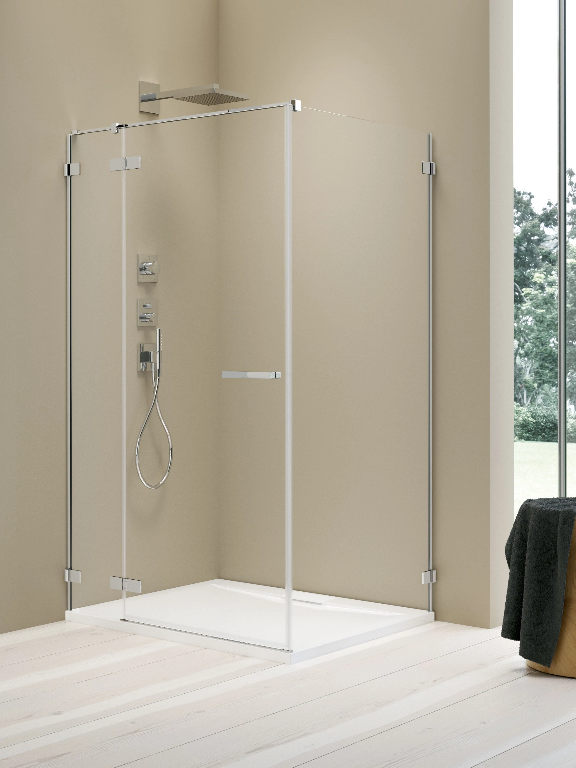 RADAWAY Arta KDJ II szögletes zuhanykabin 130x90 átlátszó jobbos