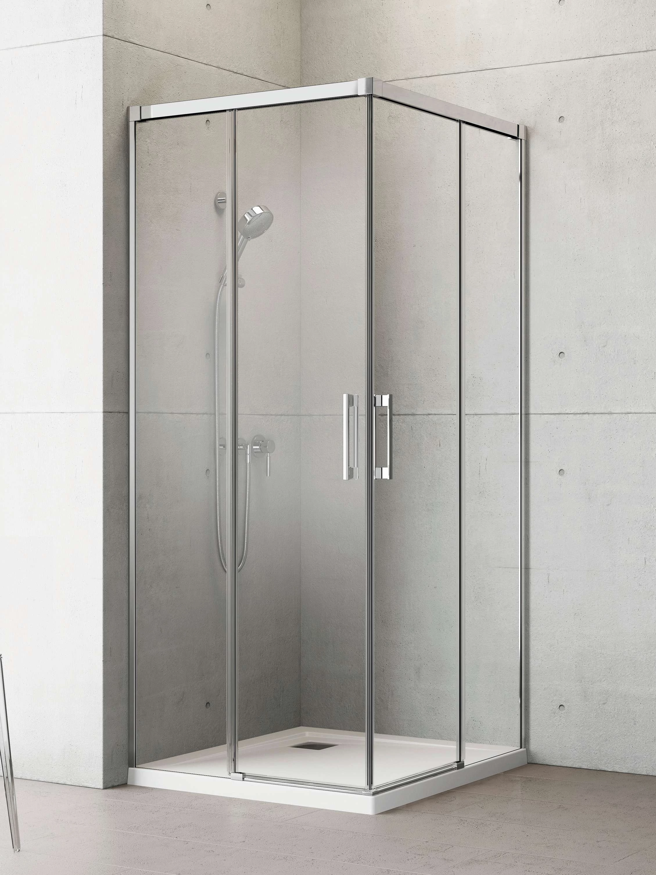RADAWAY Idea KDD szögletes zuhanykabin 90x75 átlátszó