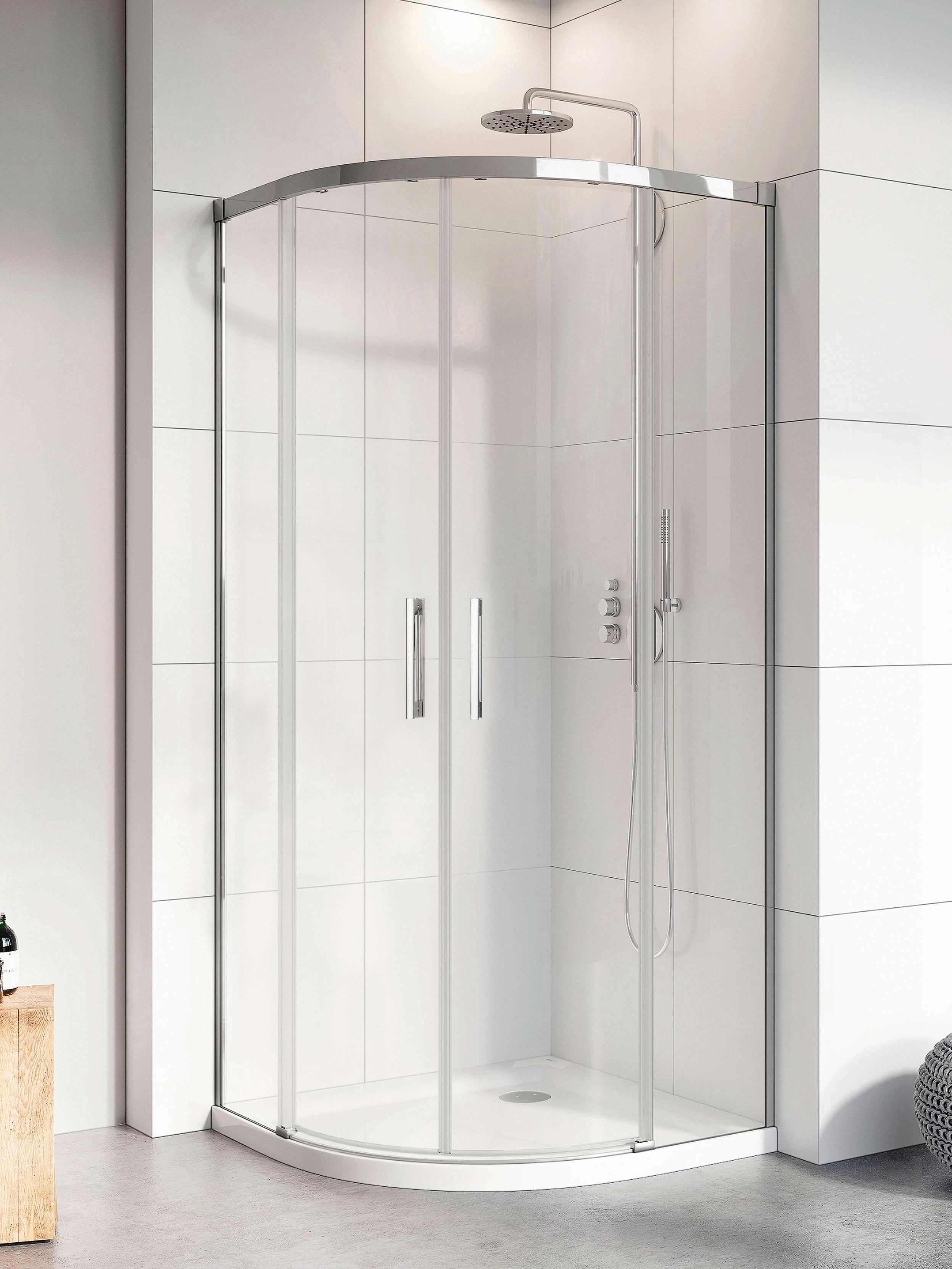 RADAWAY Idea PDD íves zuhanykabin 80x100 átlátszó