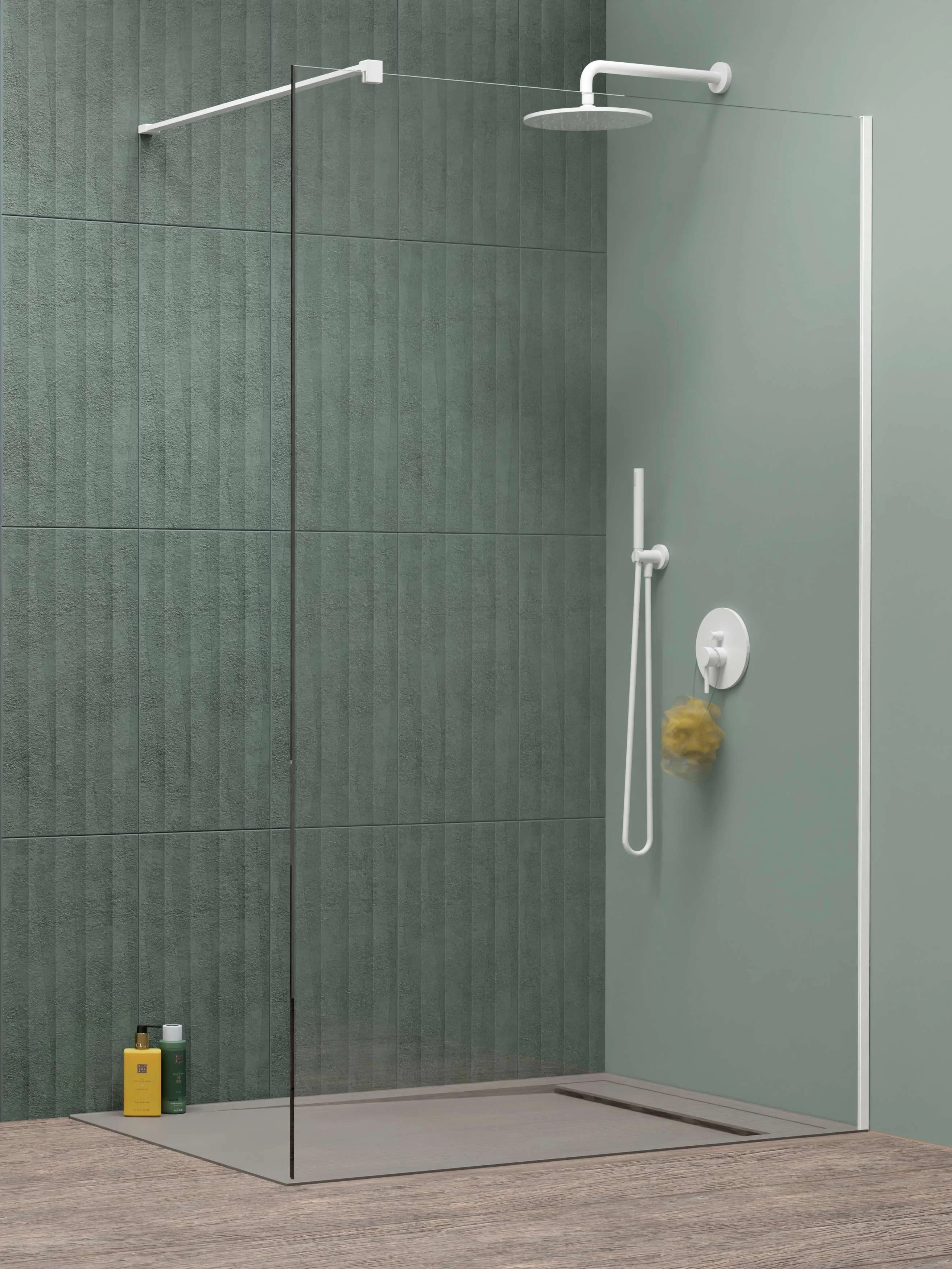 RADAWAY Modo New White II Walk-in fehér zuhanyfal 140 átlátszó