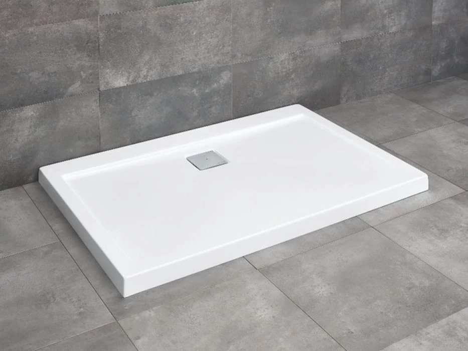 RADAWAY Argos D szögletes lapos zuhanytálca 110x90 fehér, ajándék szifonnal