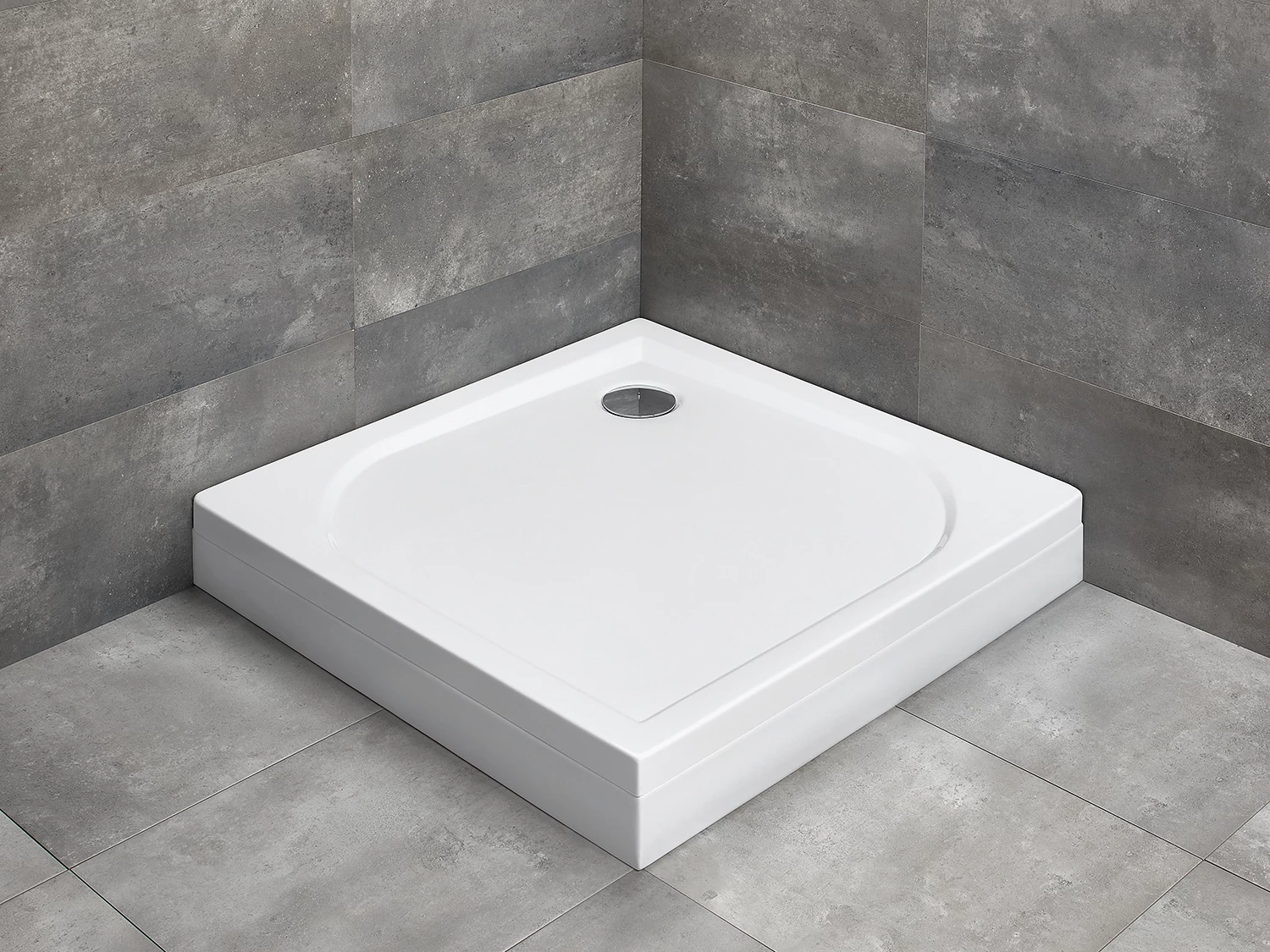 RADAWAY Delos C szögletes zuhanytálca lábbal 90x90 fehér, ajándék szifonnal