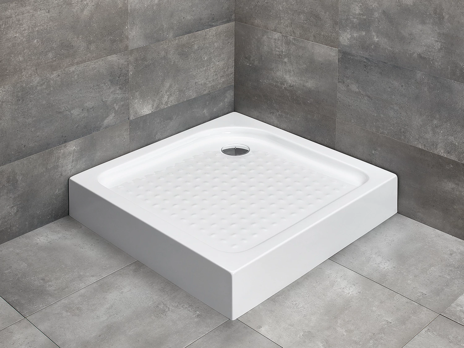 RADAWAY Rodos C szögletes zuhanytálca 80x80 fehér, ajándék szifonnal