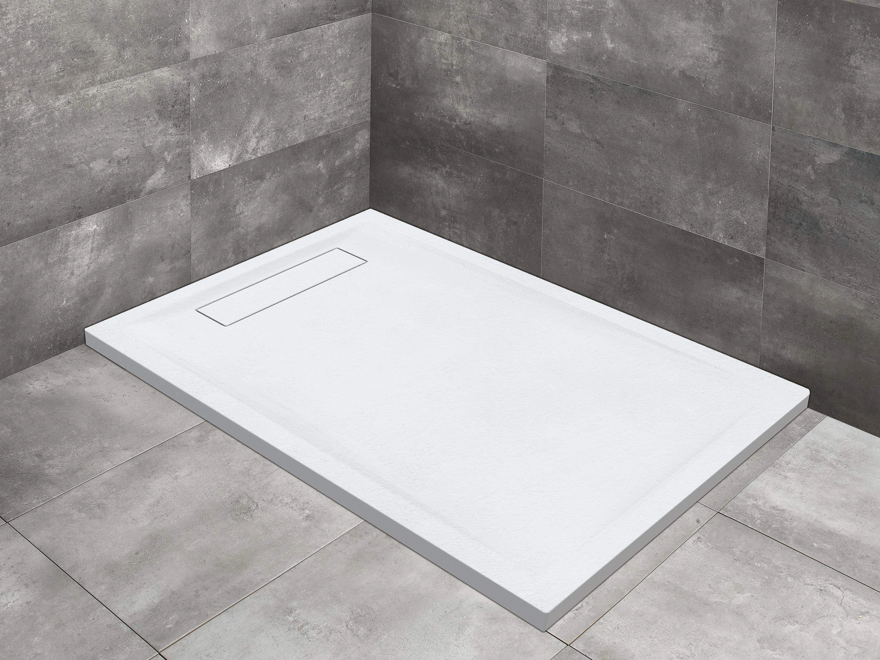 RADAWAY Doris F lapos szögletes zuhanytálca 160x80 szürke