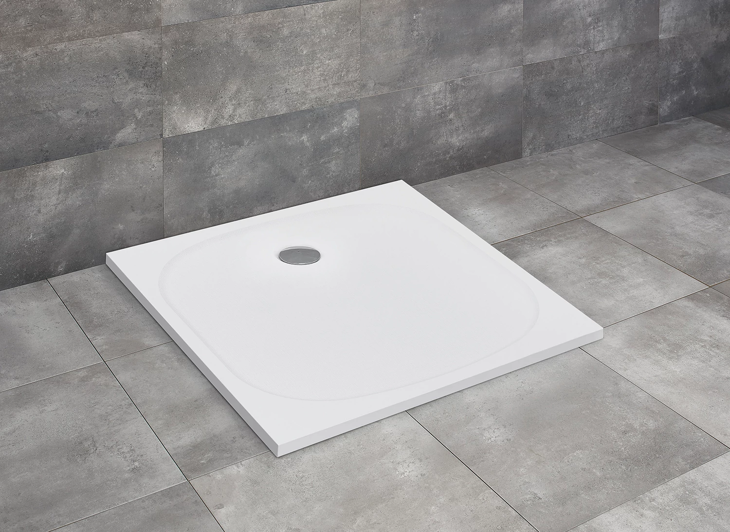 RADAWAY Zantos C szögletes lapos zuhanytálca 90x90 fehér, ajándék szifonnal