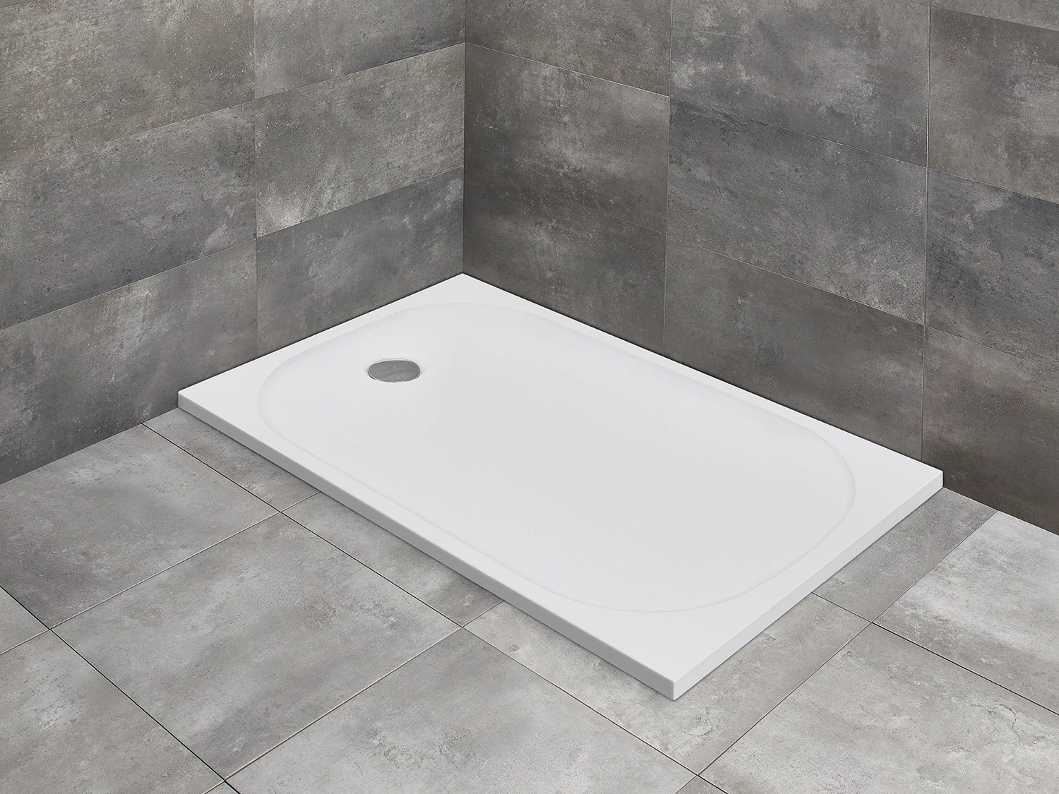 RADAWAY Zantos F szögletes lapos zuhanytálca 100x90 fehér, ajándék szifonnal