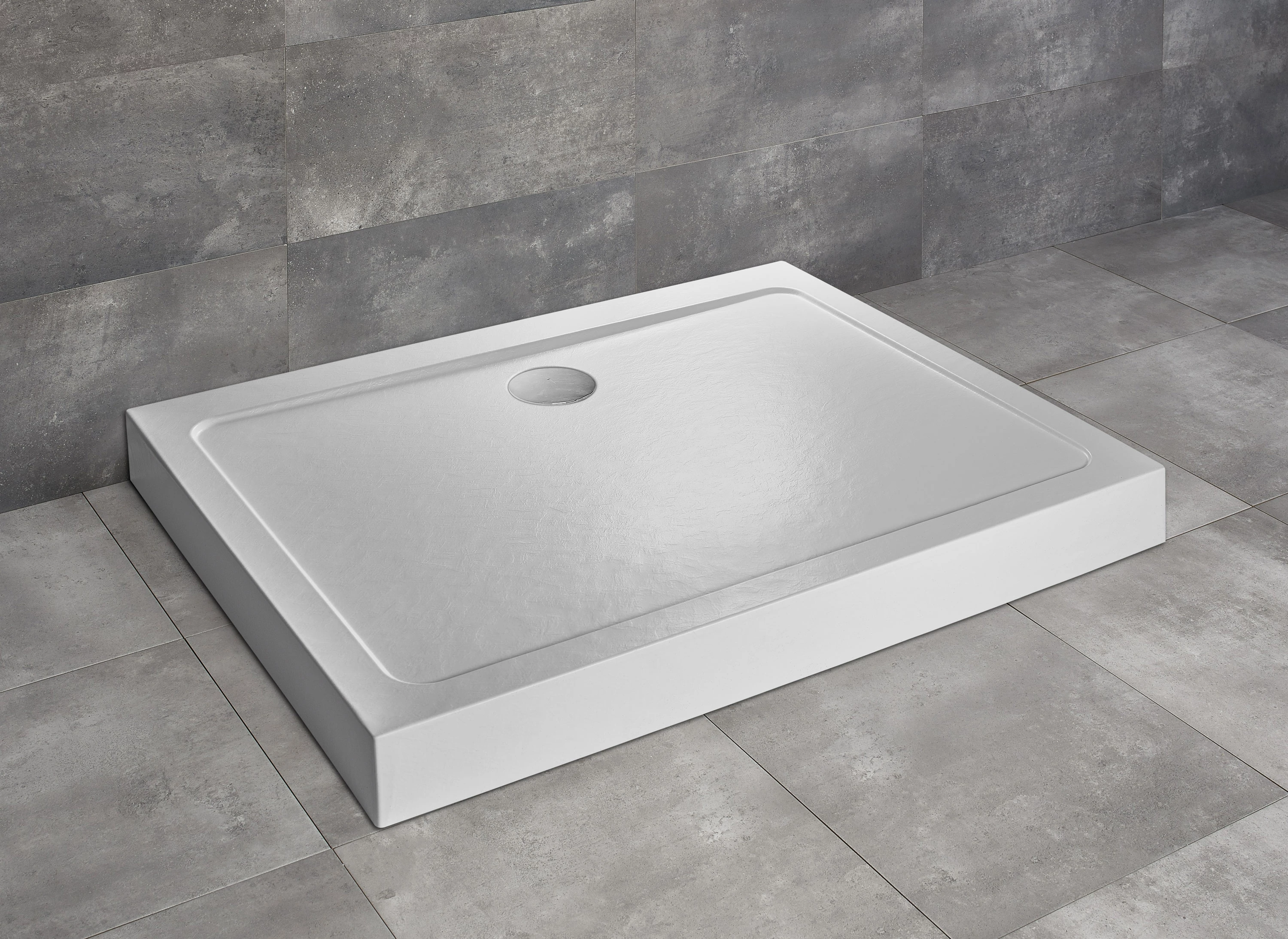 RADAWAY Doros Stone D szögletes zuhanytálca előlappal 120x80 fehér, ajándék szifonnal