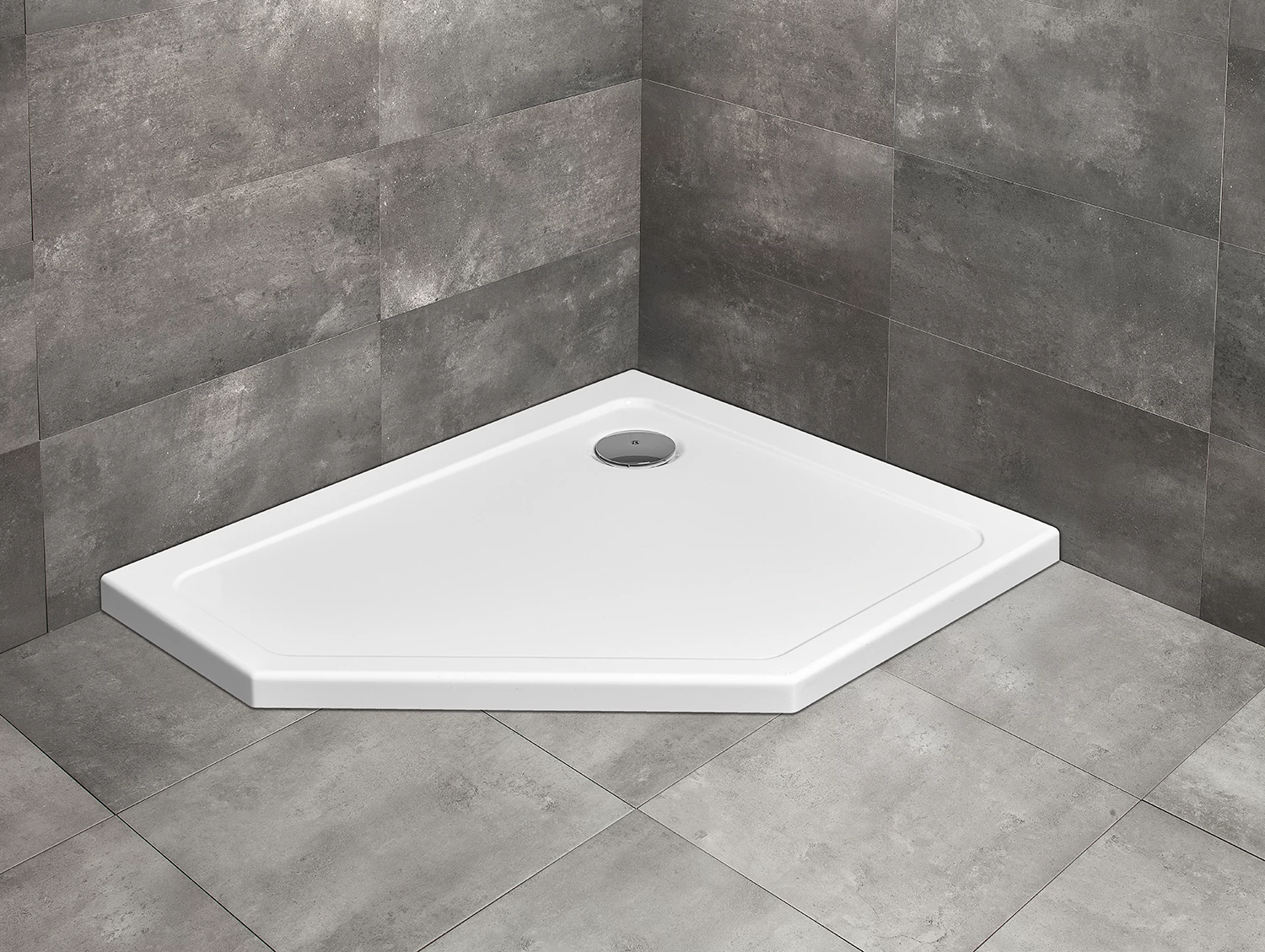 RADAWAY Doros PT E szögletes zuhanytálca 100x80 fehér (balos)