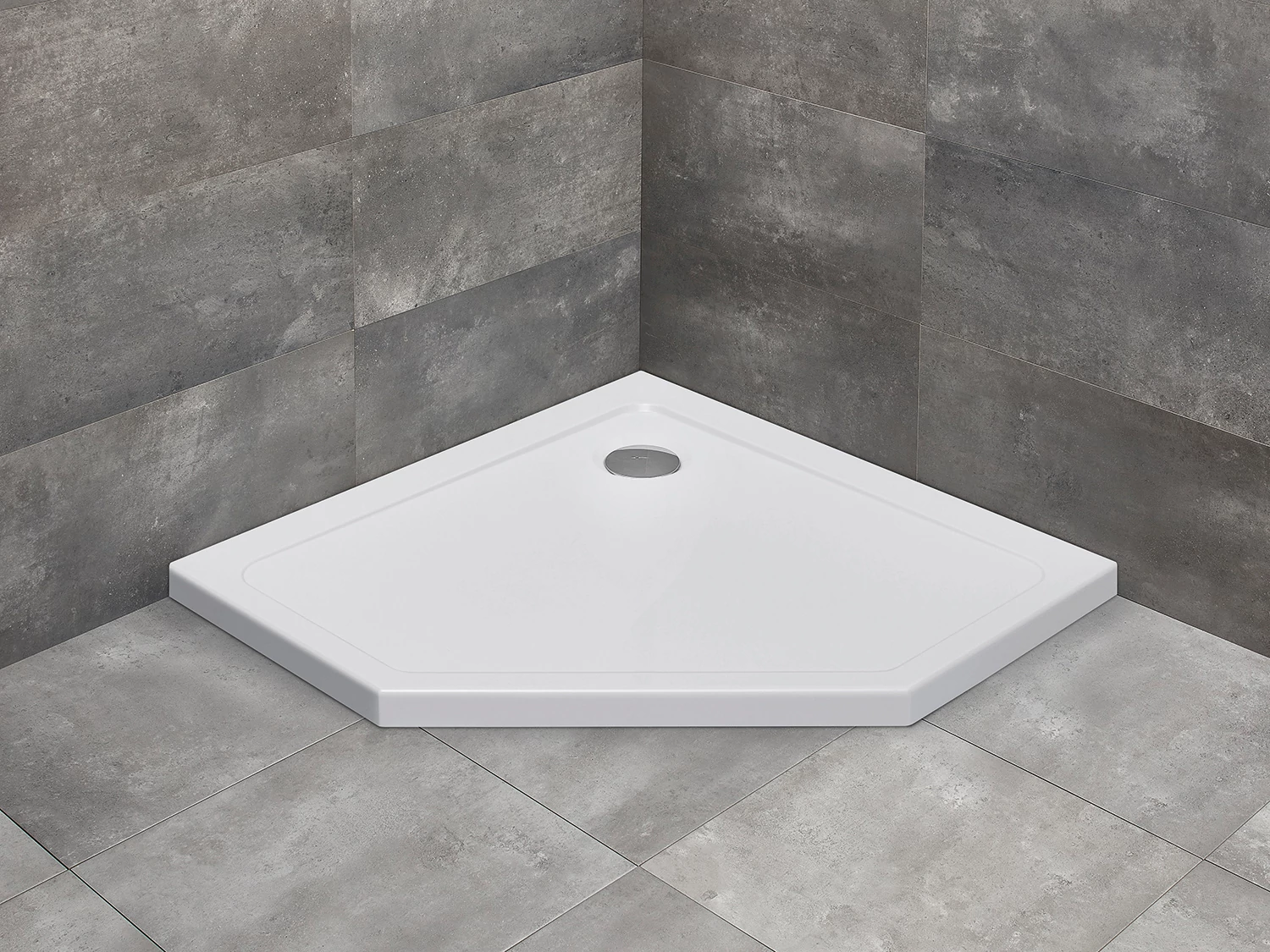 RADAWAY Doros PT szögletes zuhanytálca 90x90 fehér, ajándék szifonnal