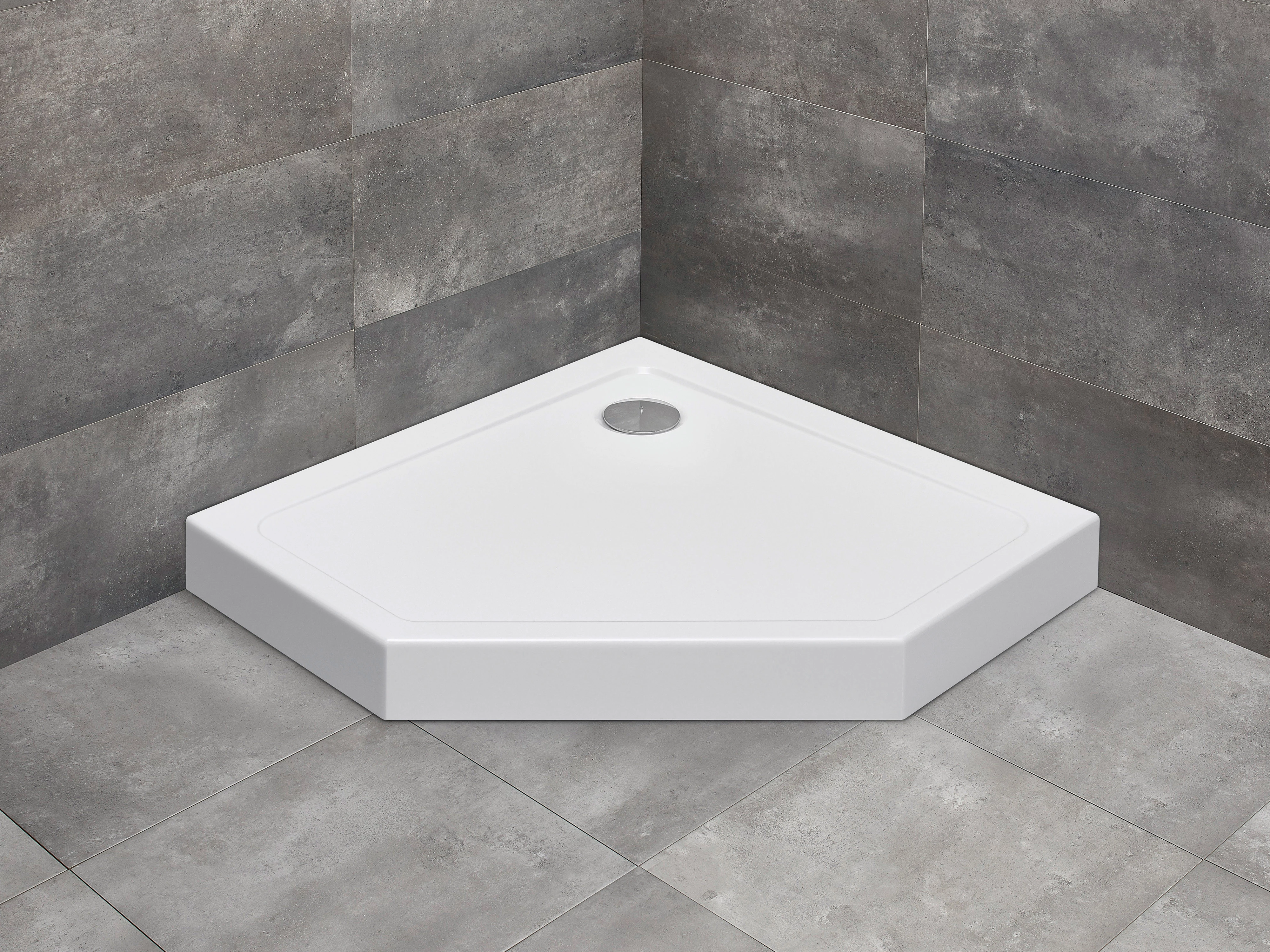 RADAWAY Doros PT szögletes zuhanytálca előlappal 90x90 fehér, ajándék szifonnal