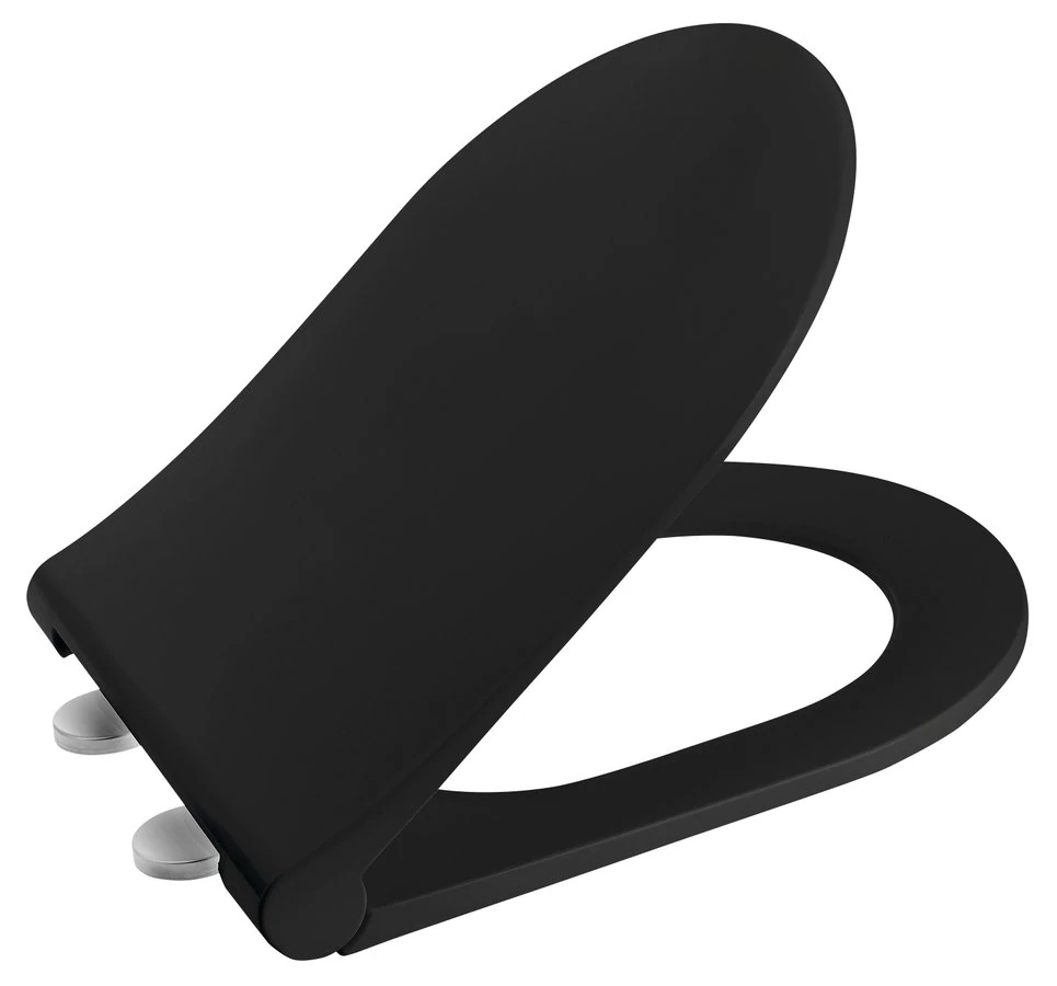 AVVA SLIM WC-ülőke, soft close, króm/fekete