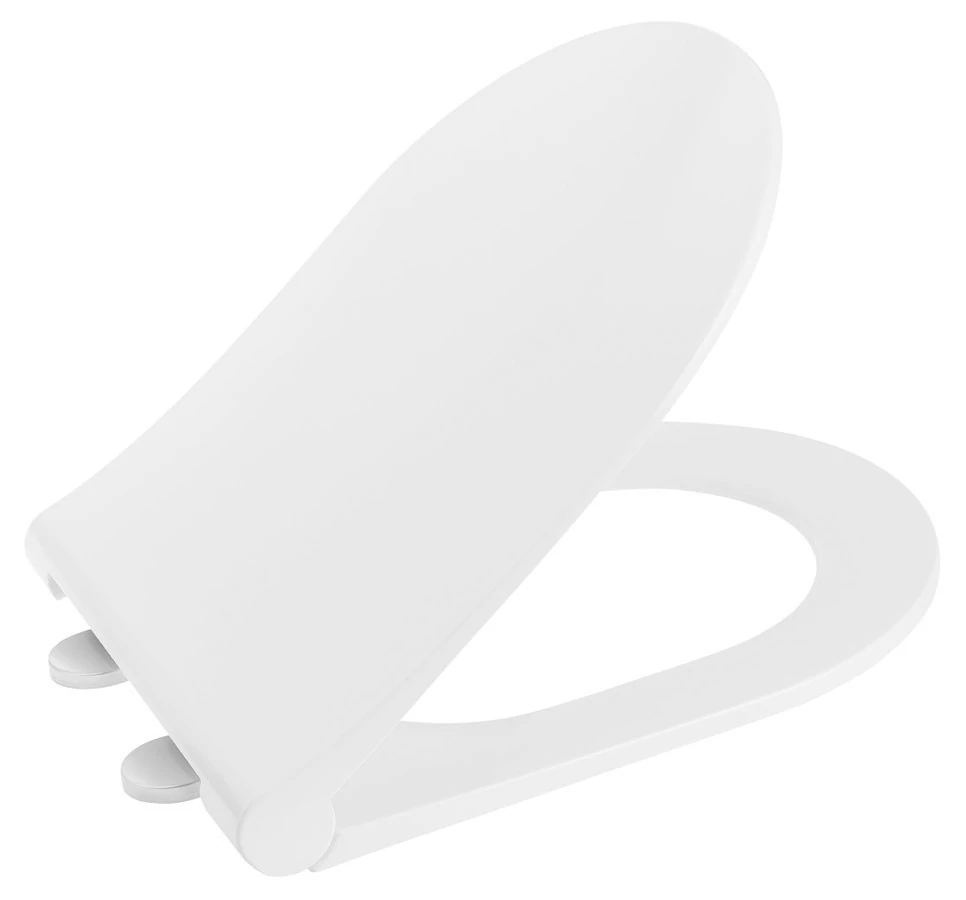 AVVA SLIM WC-ülőke, soft close, króm/fehér