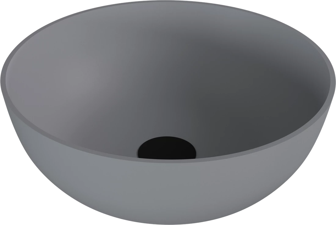 BANERA ROUND öntöttmárvány mosdó, átm:39cm, matt szürke