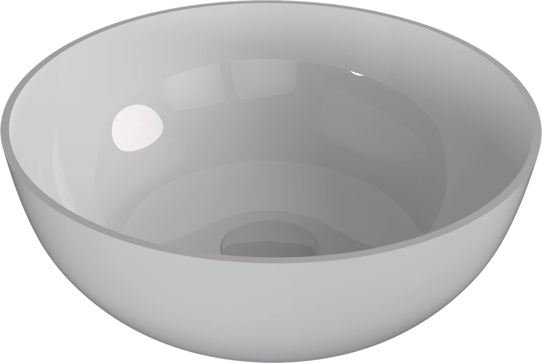 BANERA ROUND öntöttmárvány mosdó, átm:39cm, fehér