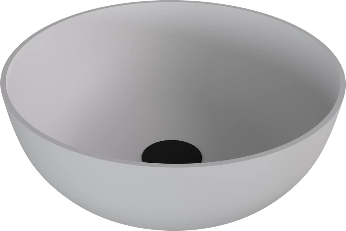 BANERA ROUND öntöttmárvány mosdó, átm:39cm, matt fehér