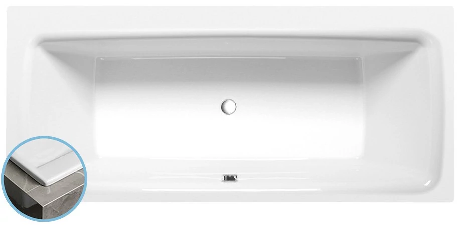 POLYSAN KVADRA SLIM kád, 180x80x47cm