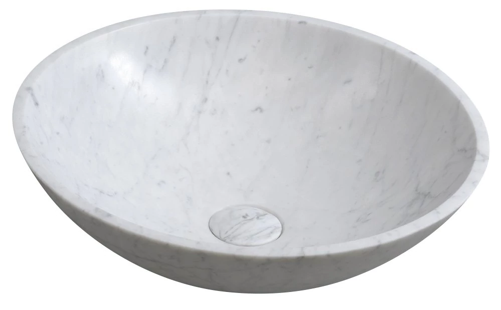 BLOK kőmosdó, átm:42x14cm, fehér carrara