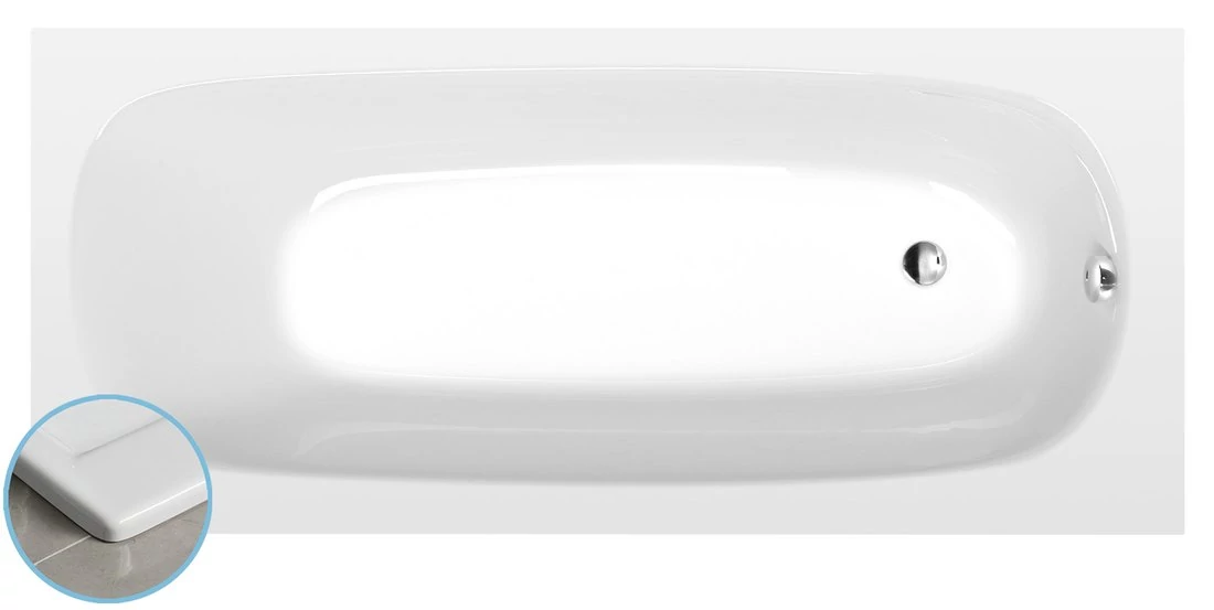 POLYSAN EBRO SLIM kád, 170x75x39cm