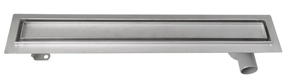 AQUALINE PAVINO padlóösszefolyó burkolható rosttal, 76x14cm, inox