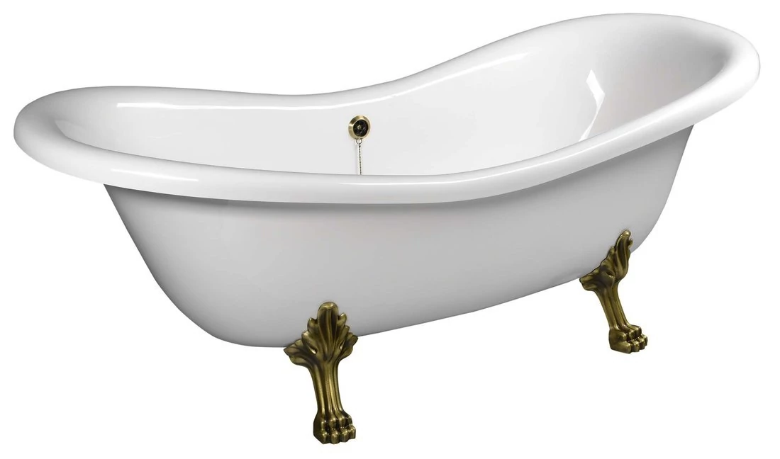 POLYSAN CHARLESTON szabadonálló kád, 188x80cm, bronz lábbal