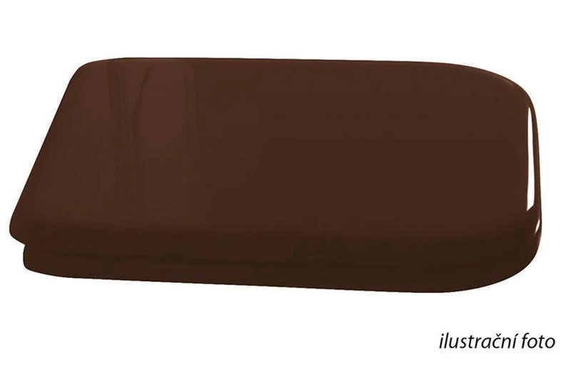 KERASAN WALDORF WC-ülőke, Soft Close, dió/bronz pánt, tömör, fa